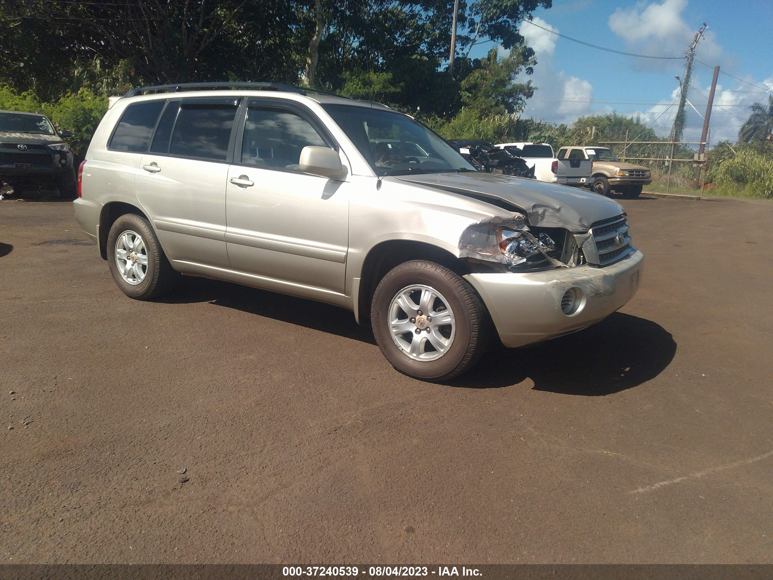 TOYOTA HIGHLANDER 2002 jtegf21a020043719