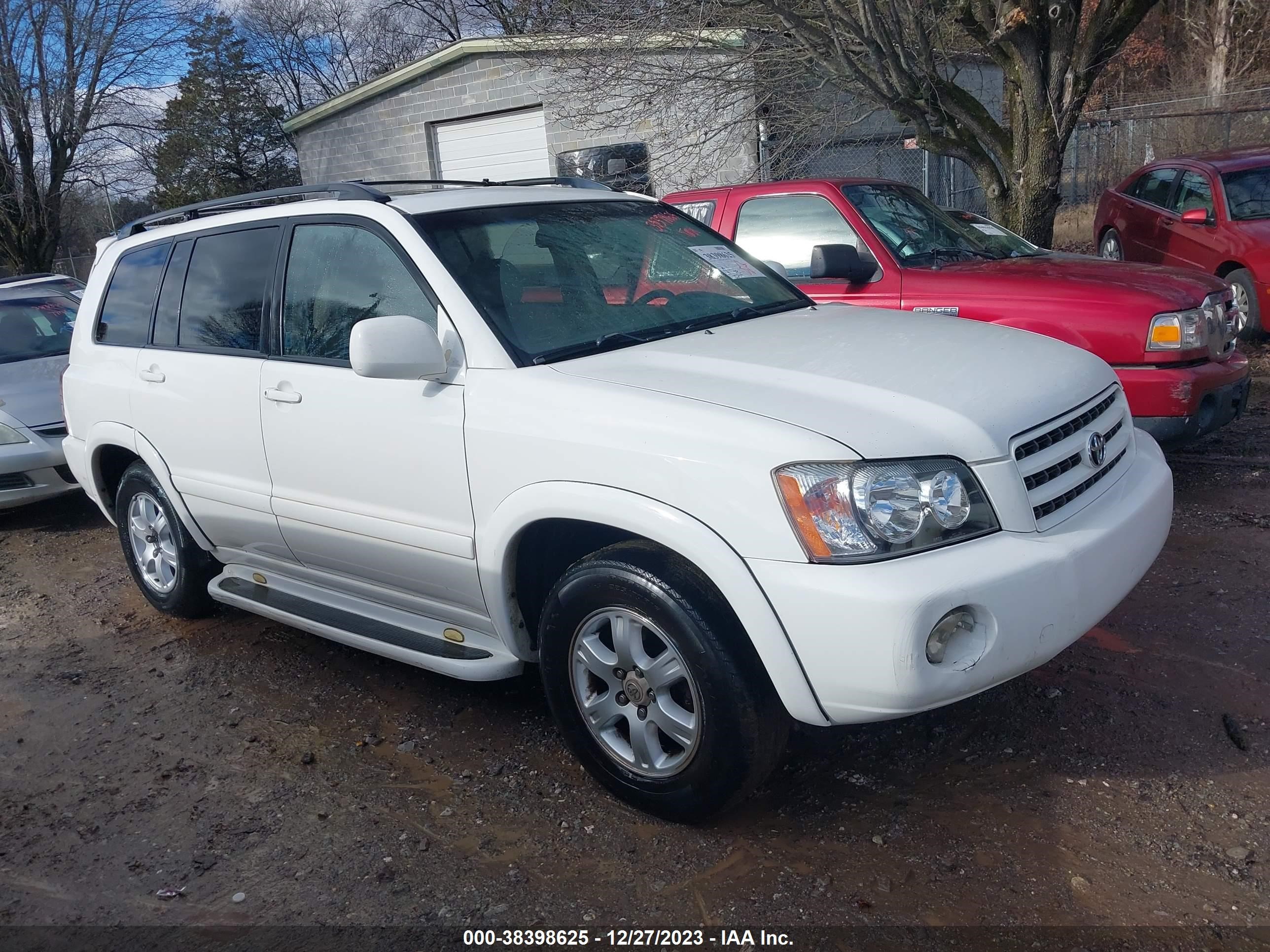 TOYOTA HIGHLANDER 2002 jtegf21a020071830