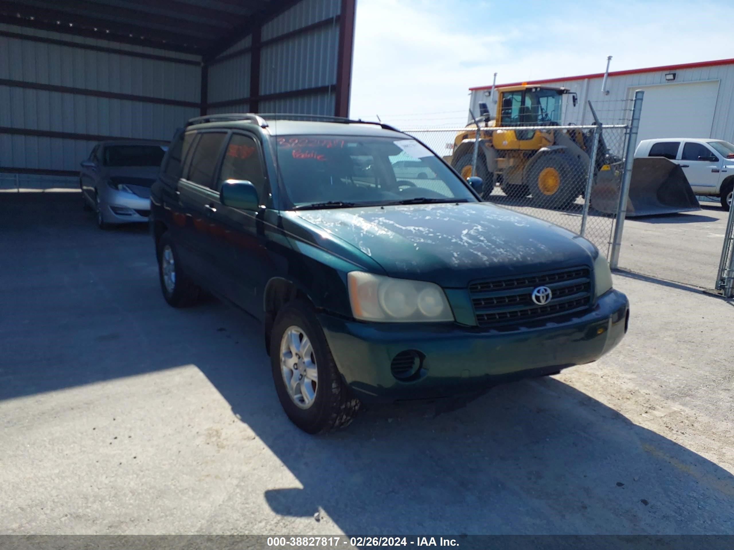 TOYOTA HIGHLANDER 2003 jtegf21a130081509