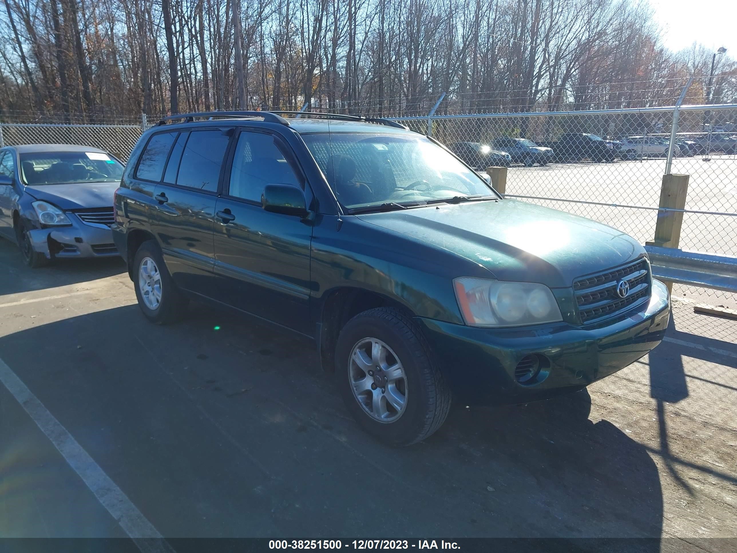 TOYOTA HIGHLANDER 2002 jtegf21a220043804