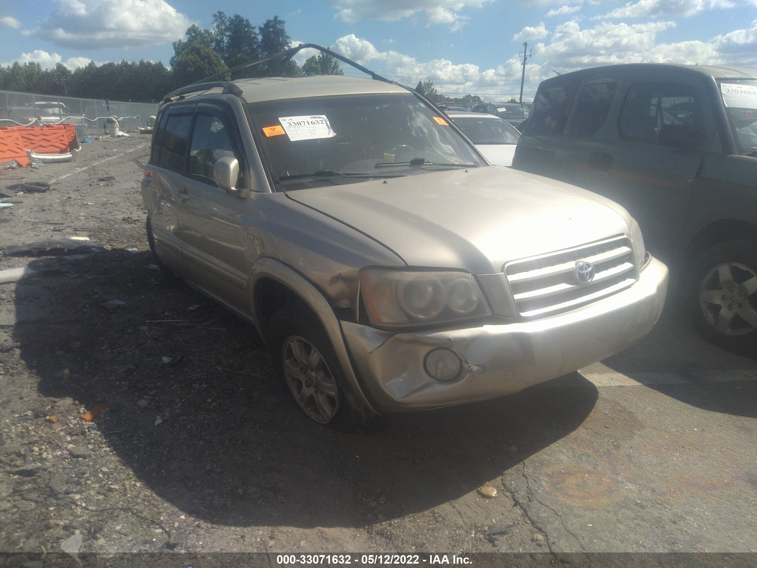 TOYOTA HIGHLANDER 2001 jtegf21a310014424