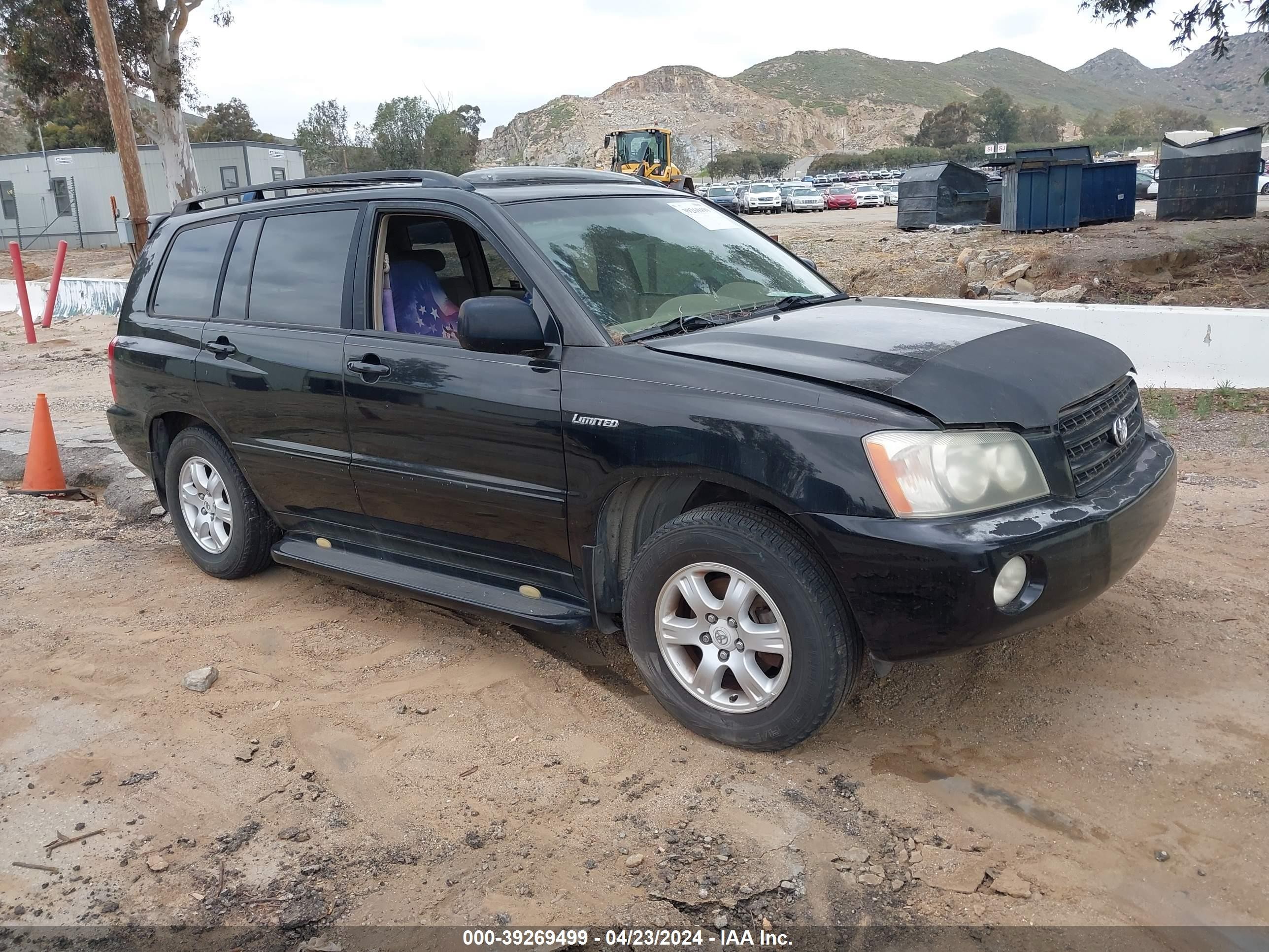 TOYOTA HIGHLANDER 2002 jtegf21a320038630