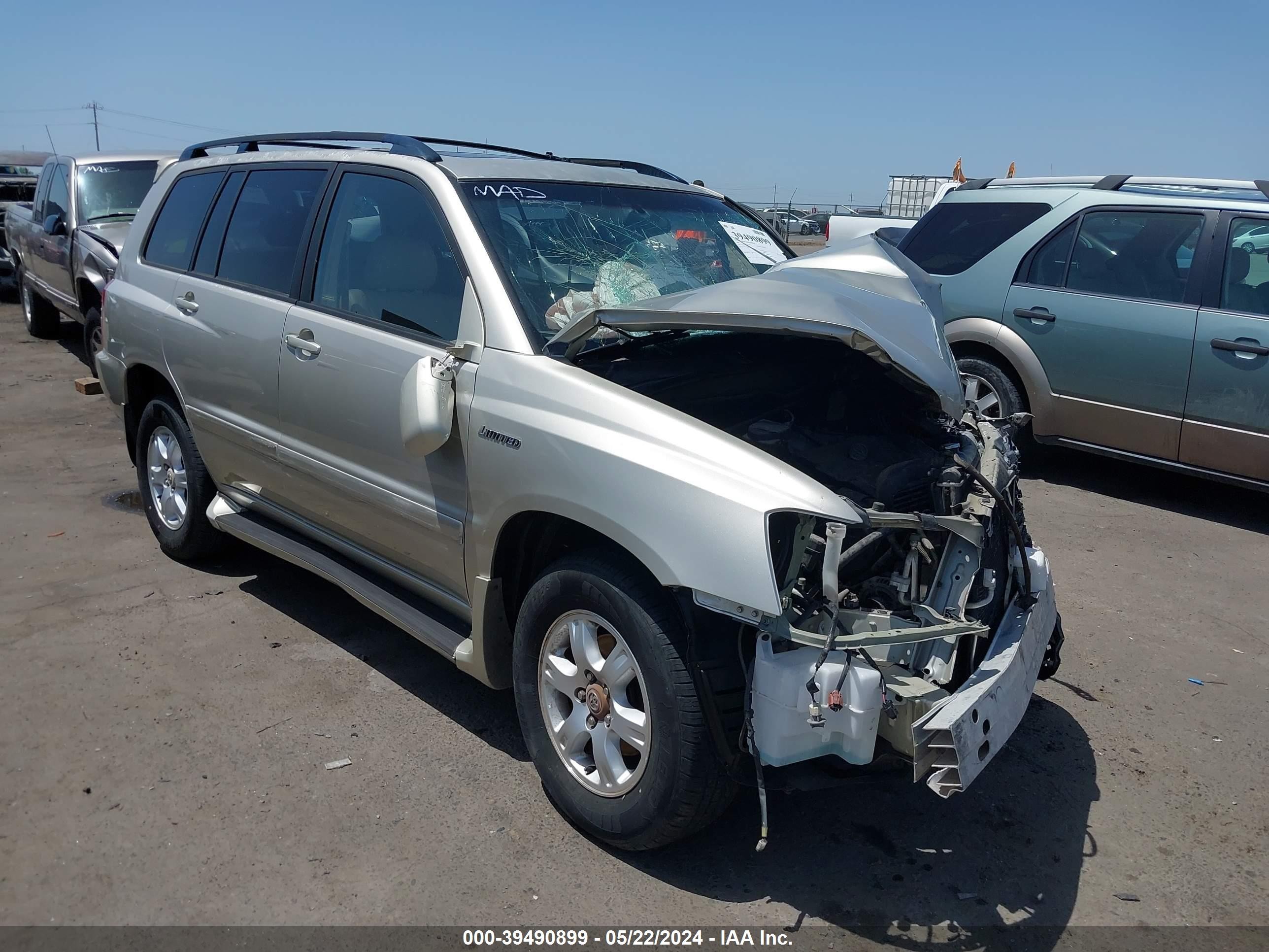 TOYOTA HIGHLANDER 2002 jtegf21a320056853