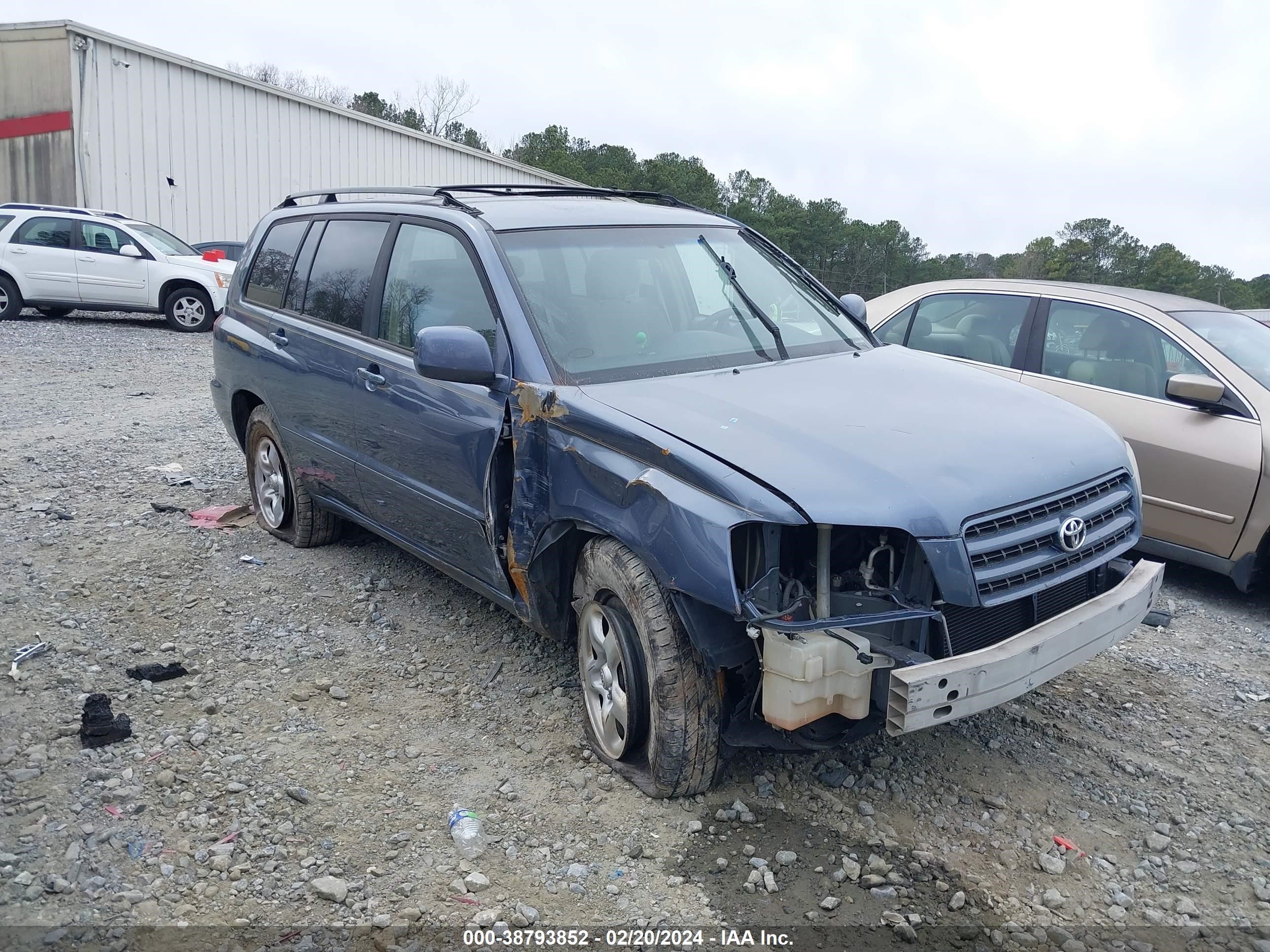 TOYOTA HIGHLANDER 2001 jtegf21a410016182