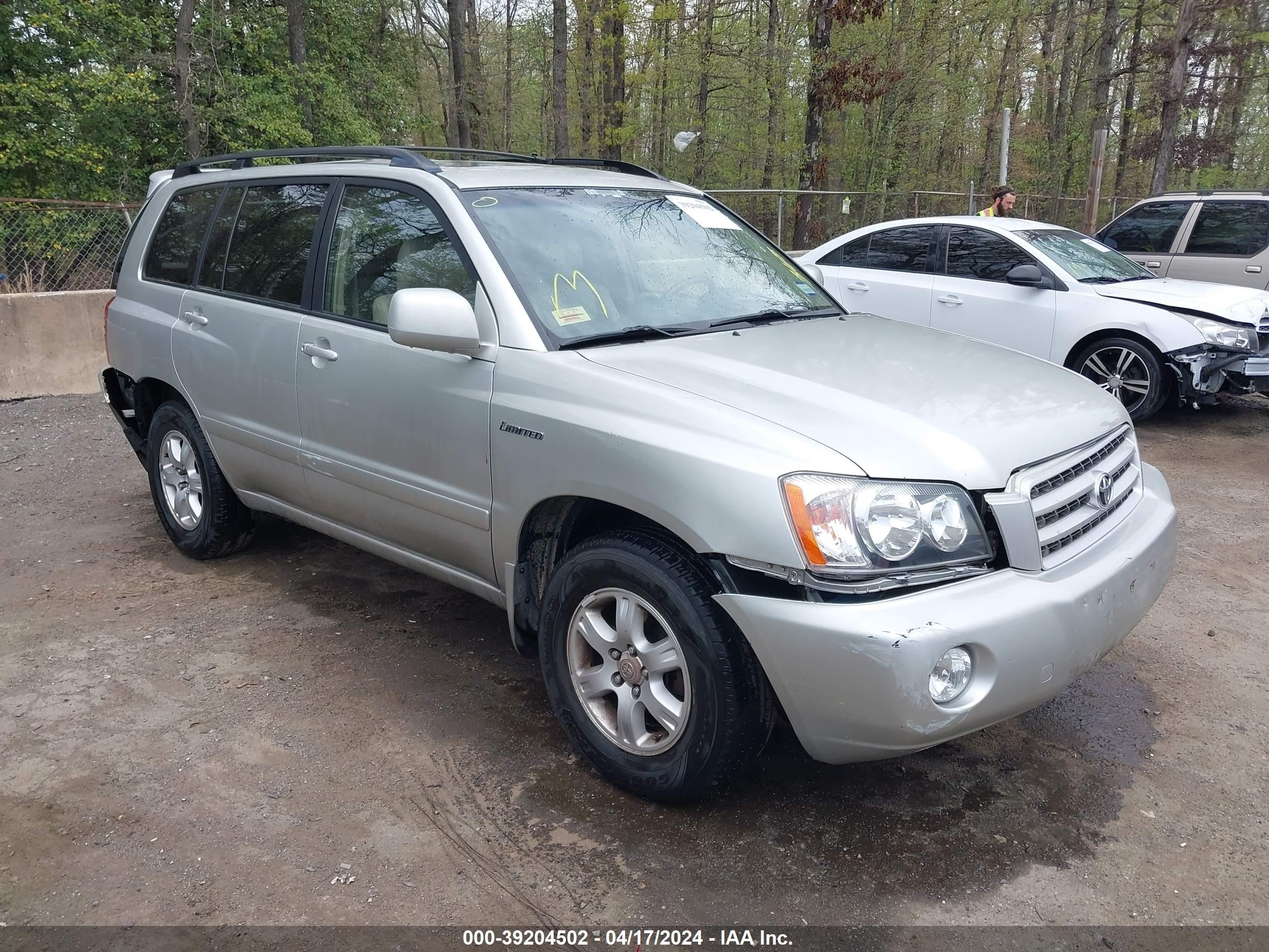 TOYOTA HIGHLANDER 2003 jtegf21a430114633