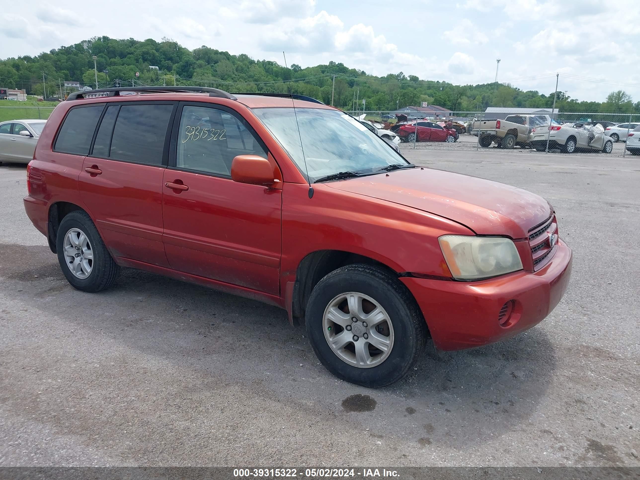 TOYOTA HIGHLANDER 2003 jtegf21a430118942