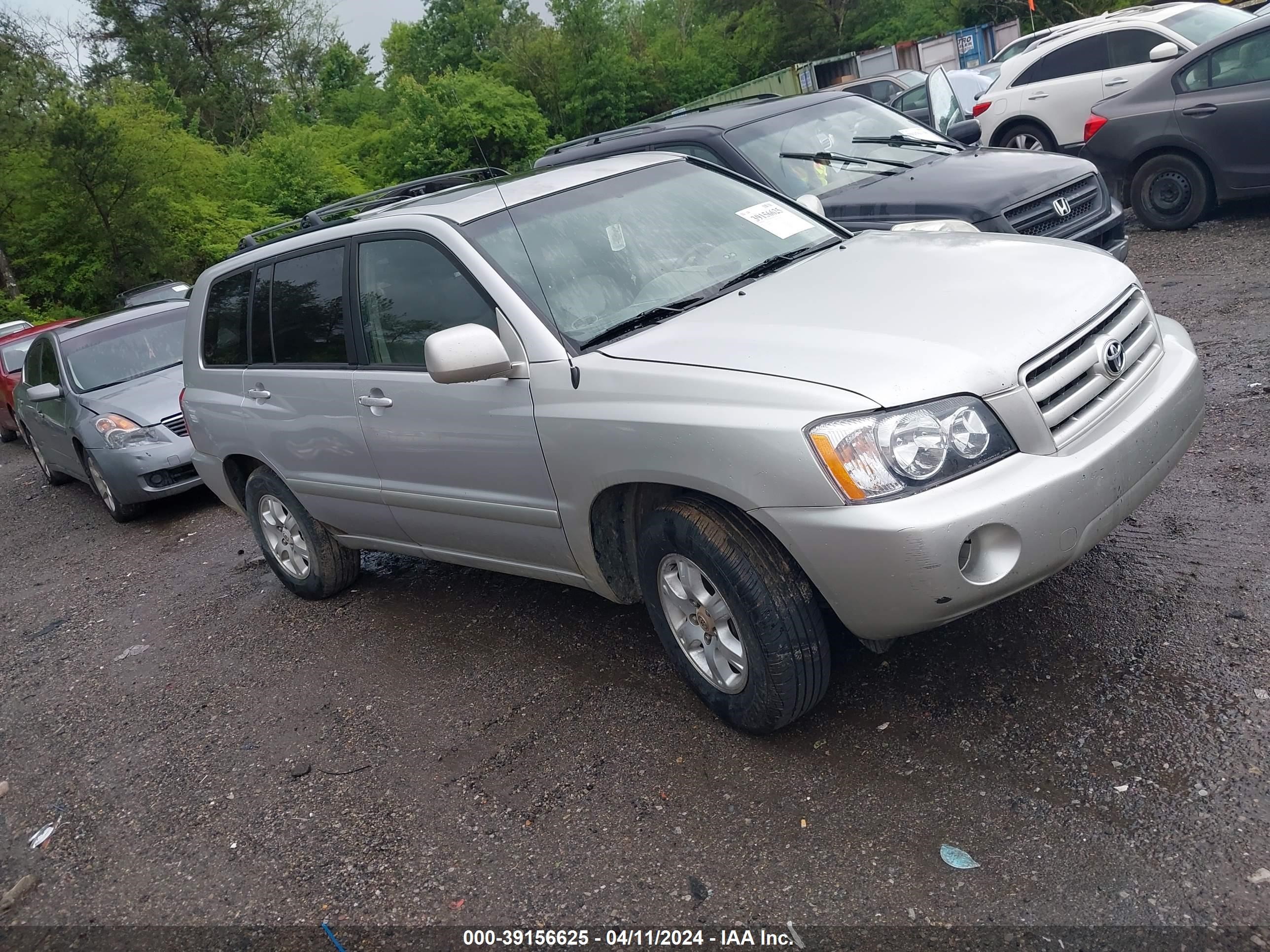 TOYOTA HIGHLANDER 2002 jtegf21a620058709