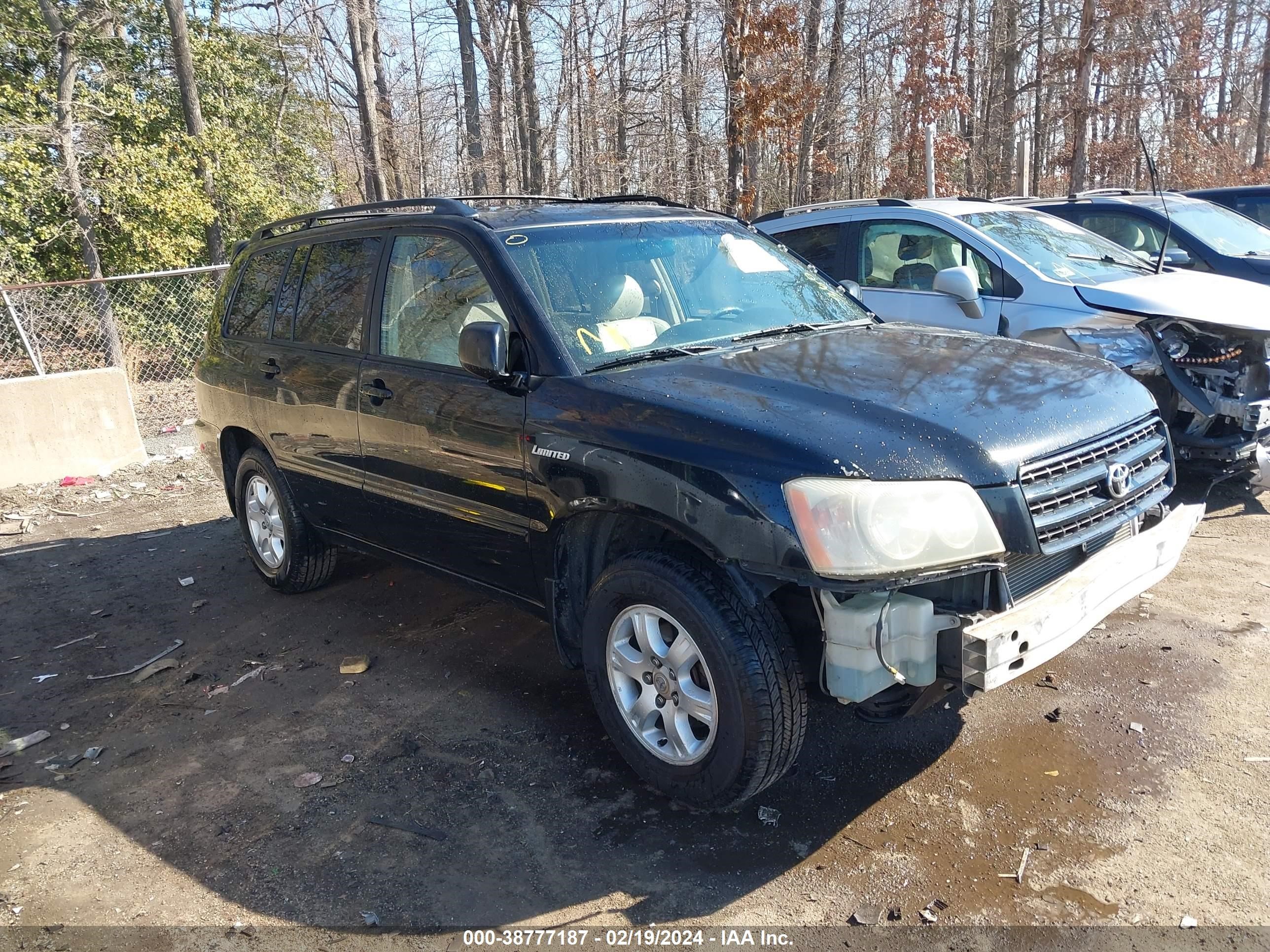 TOYOTA HIGHLANDER 2003 jtegf21a630091811