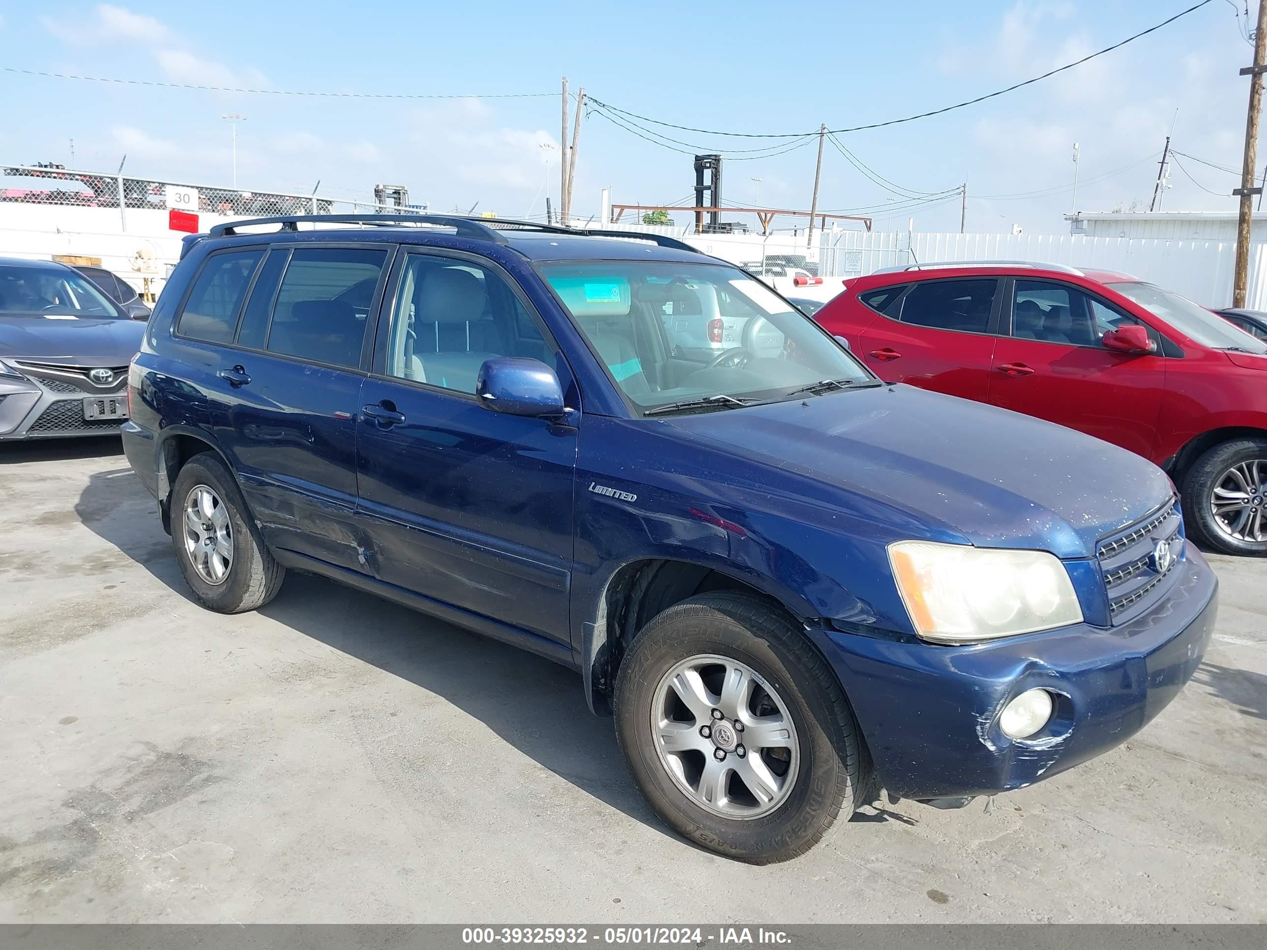 TOYOTA HIGHLANDER 2002 jtegf21a720031440