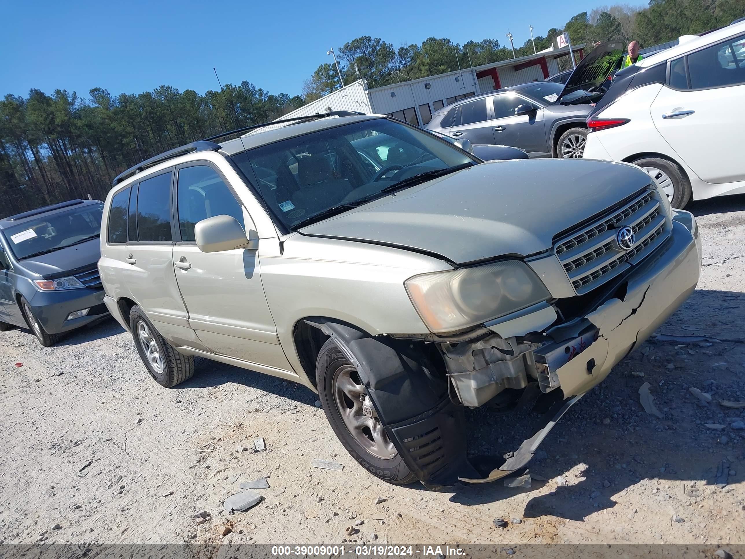 TOYOTA HIGHLANDER 2003 jtegf21a730091932