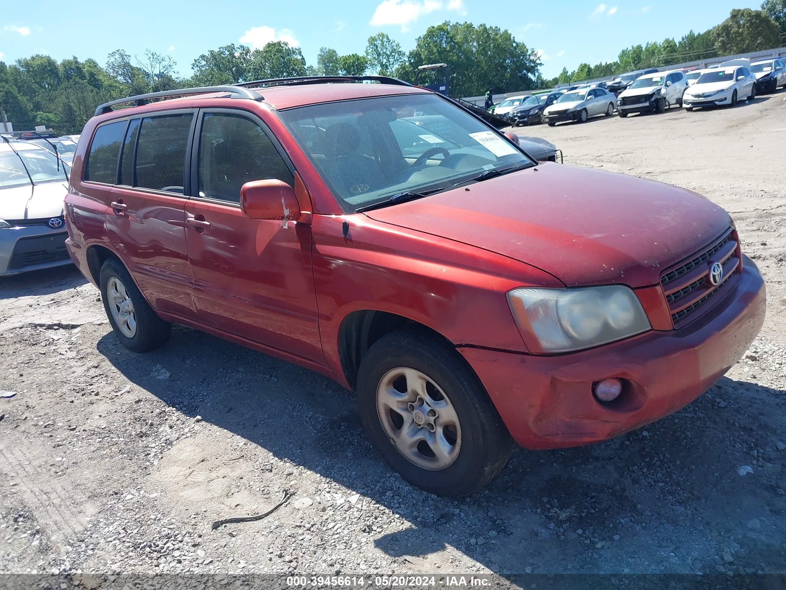 TOYOTA HIGHLANDER 2001 jtegf21a810011163