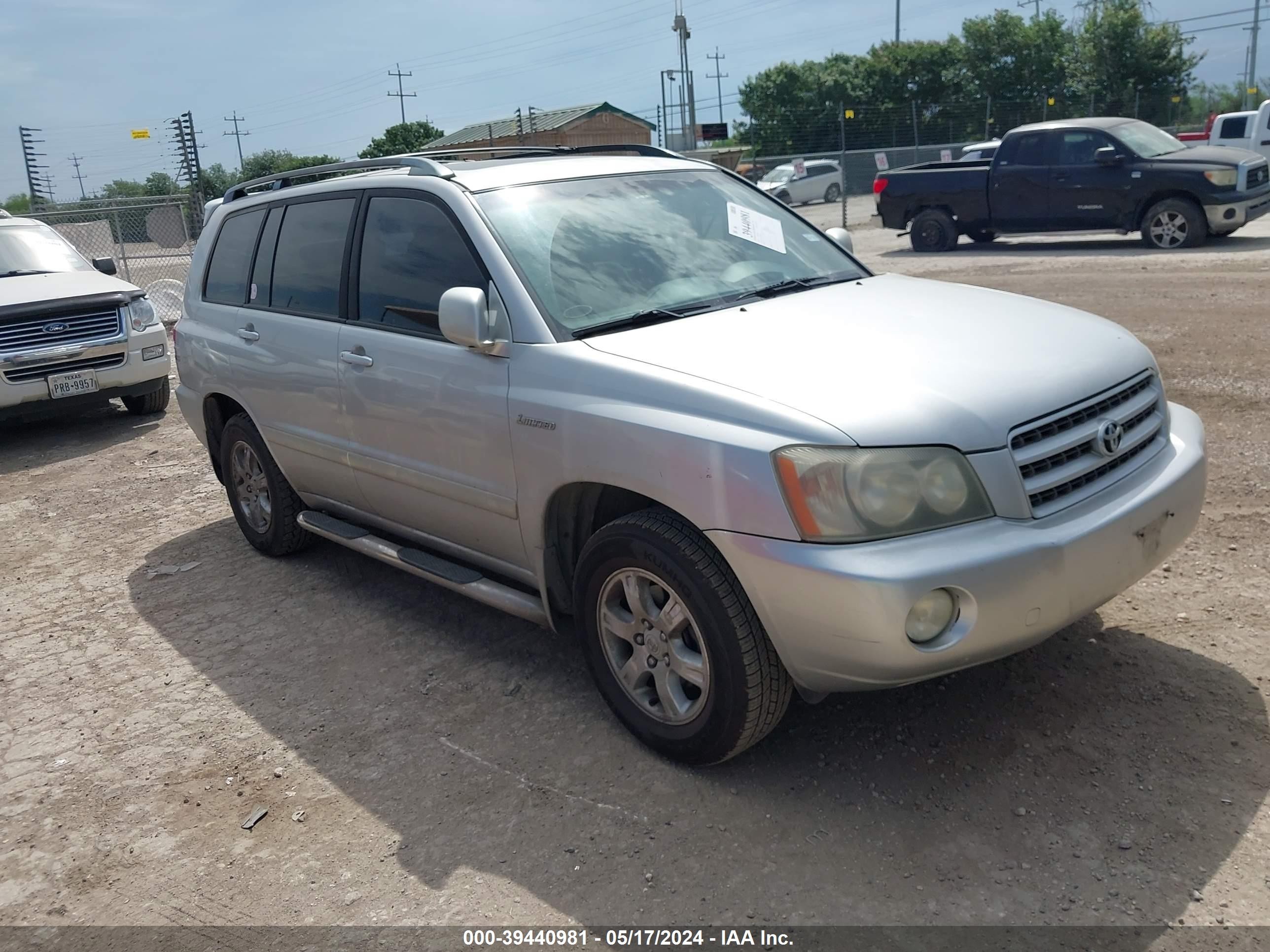 TOYOTA HIGHLANDER 2002 jtegf21a820060719