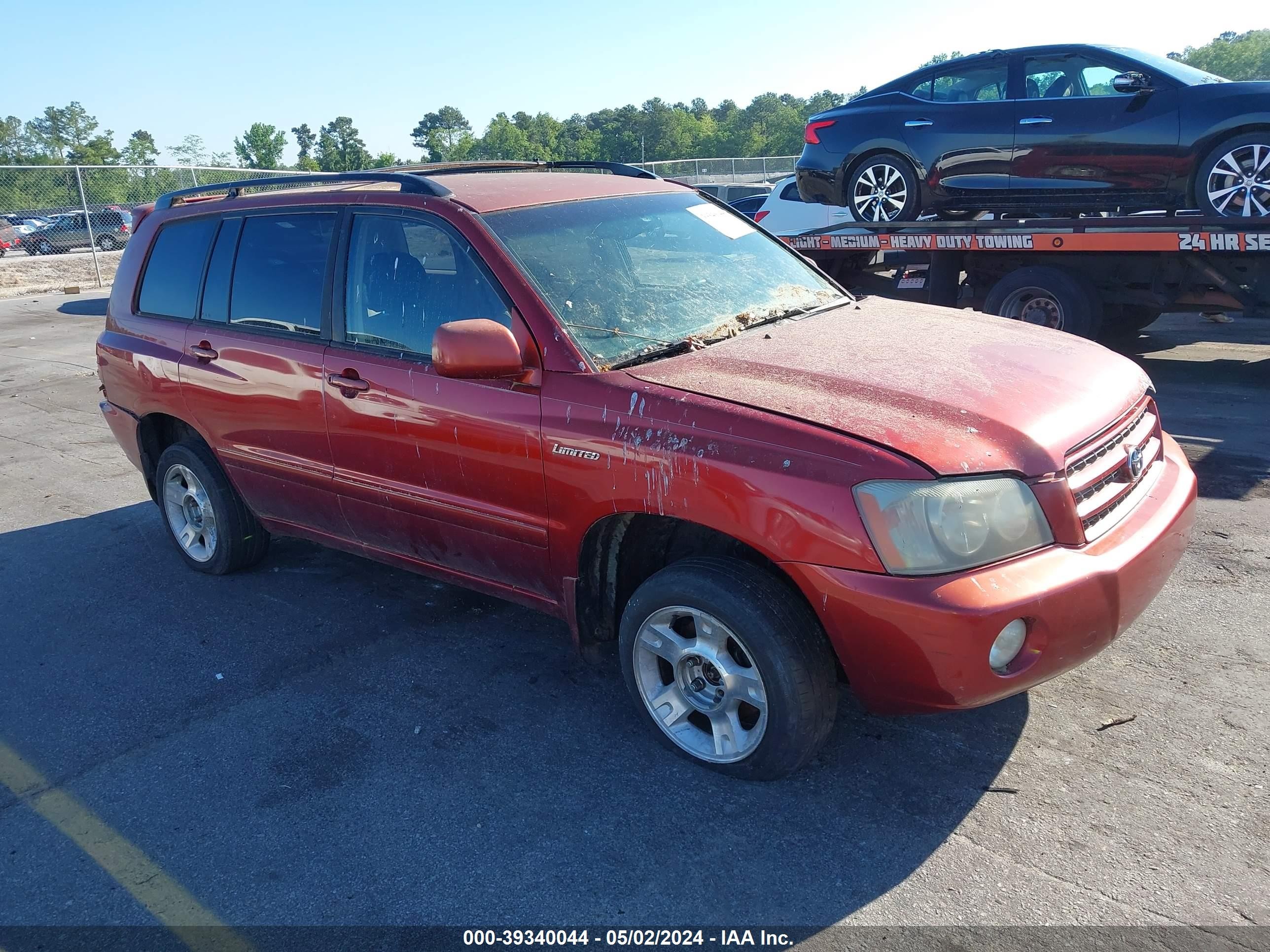 TOYOTA HIGHLANDER 2001 jtegf21a910025749