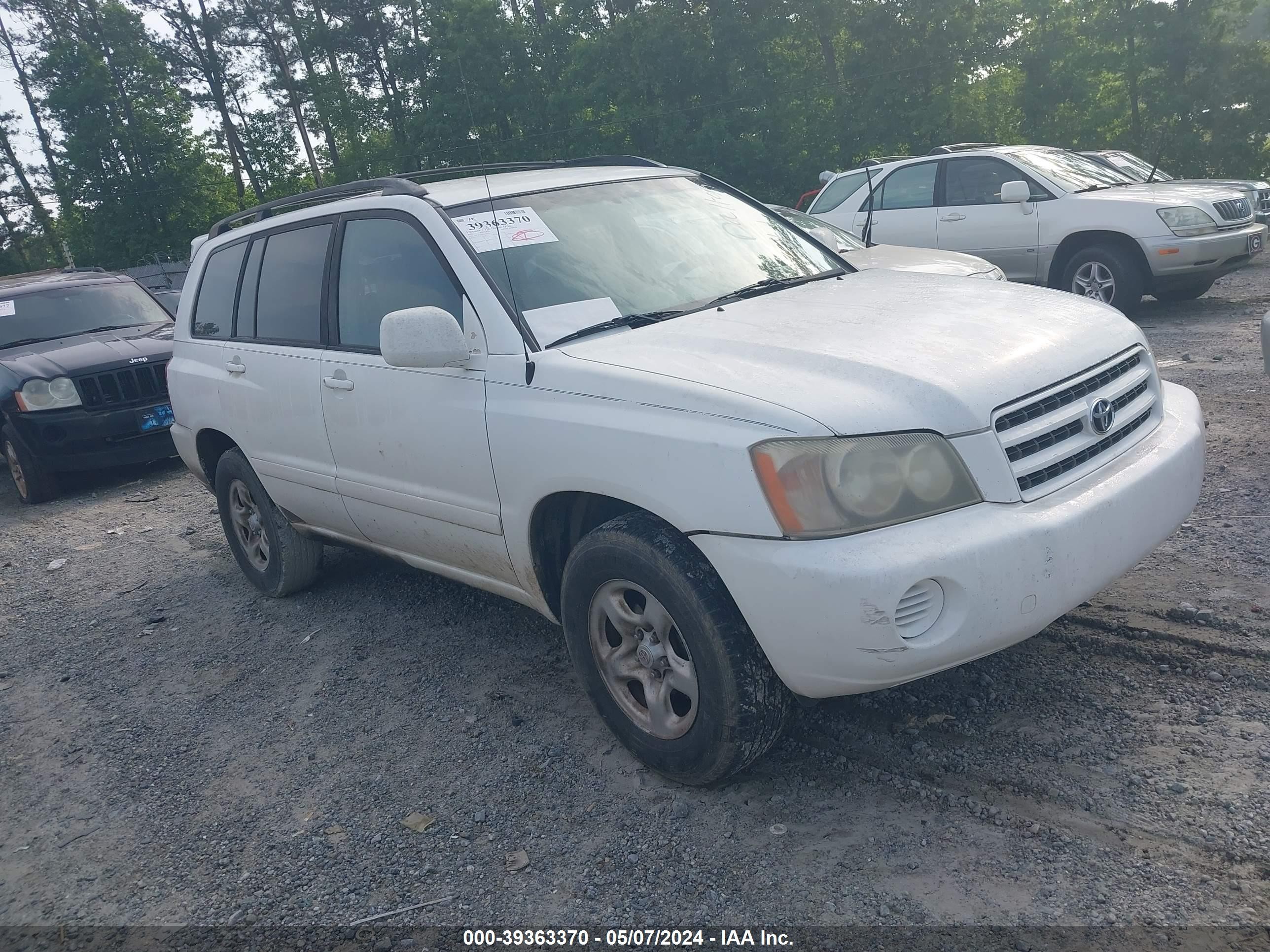 TOYOTA HIGHLANDER 2002 jtegf21a920070787