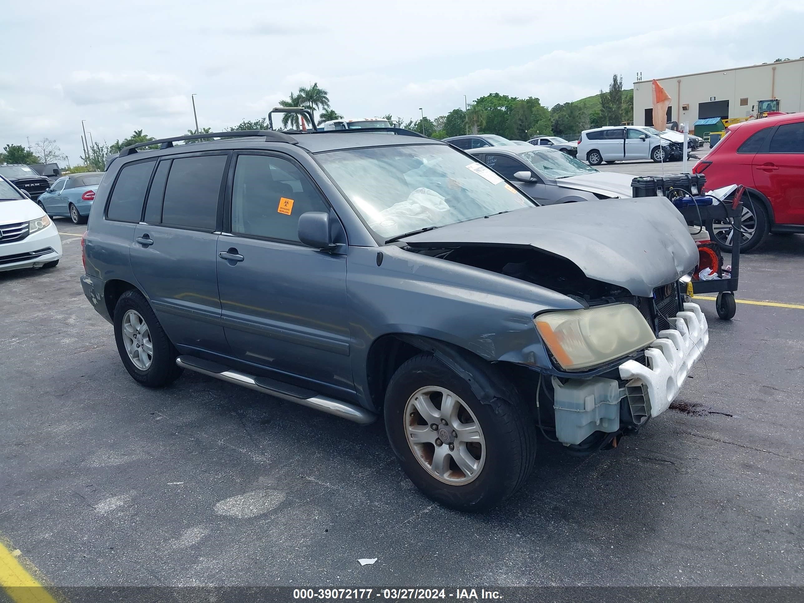 TOYOTA HIGHLANDER 2001 jtegf21ax10001492