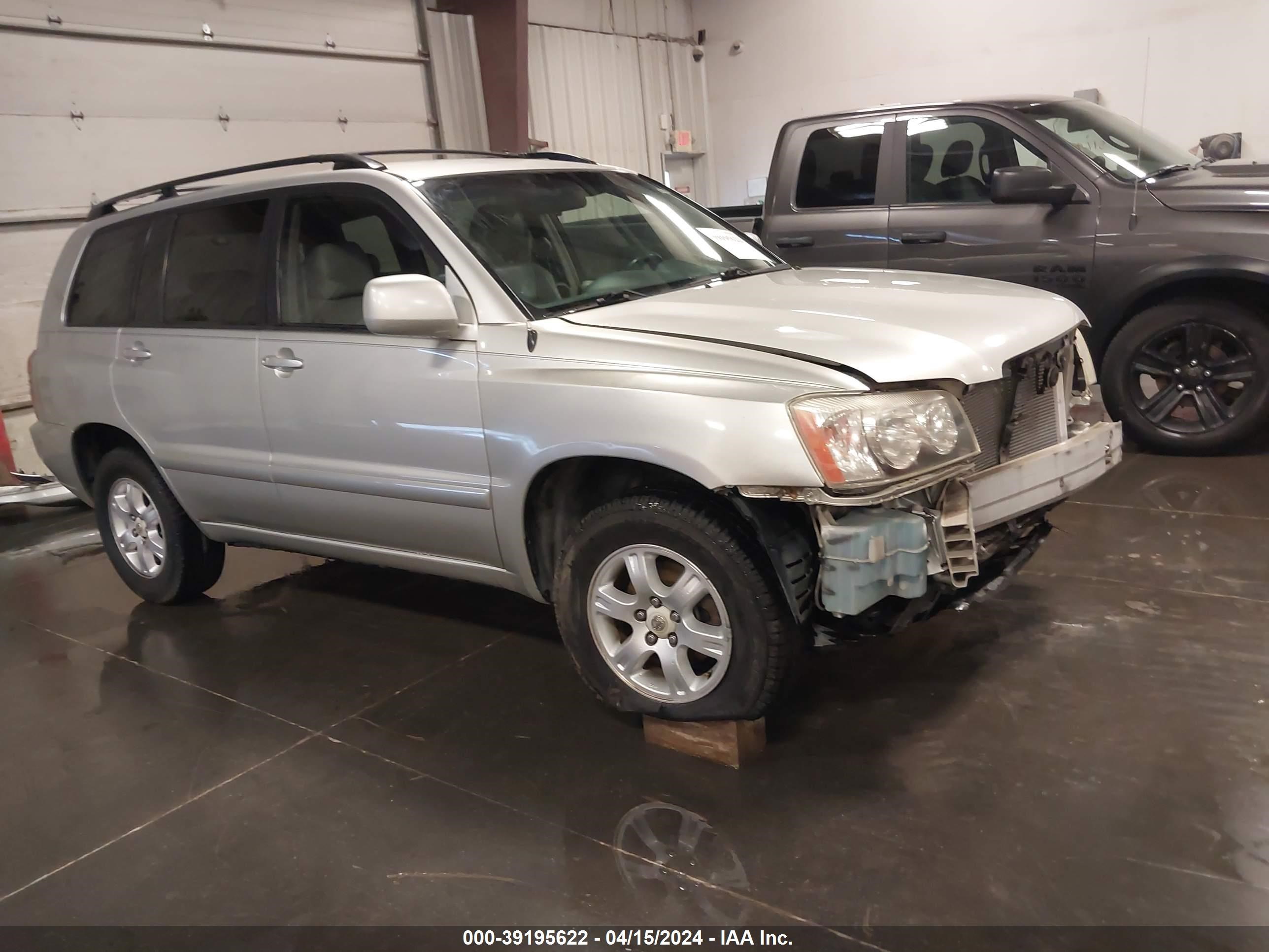 TOYOTA HIGHLANDER 2003 jtegf21ax30110117