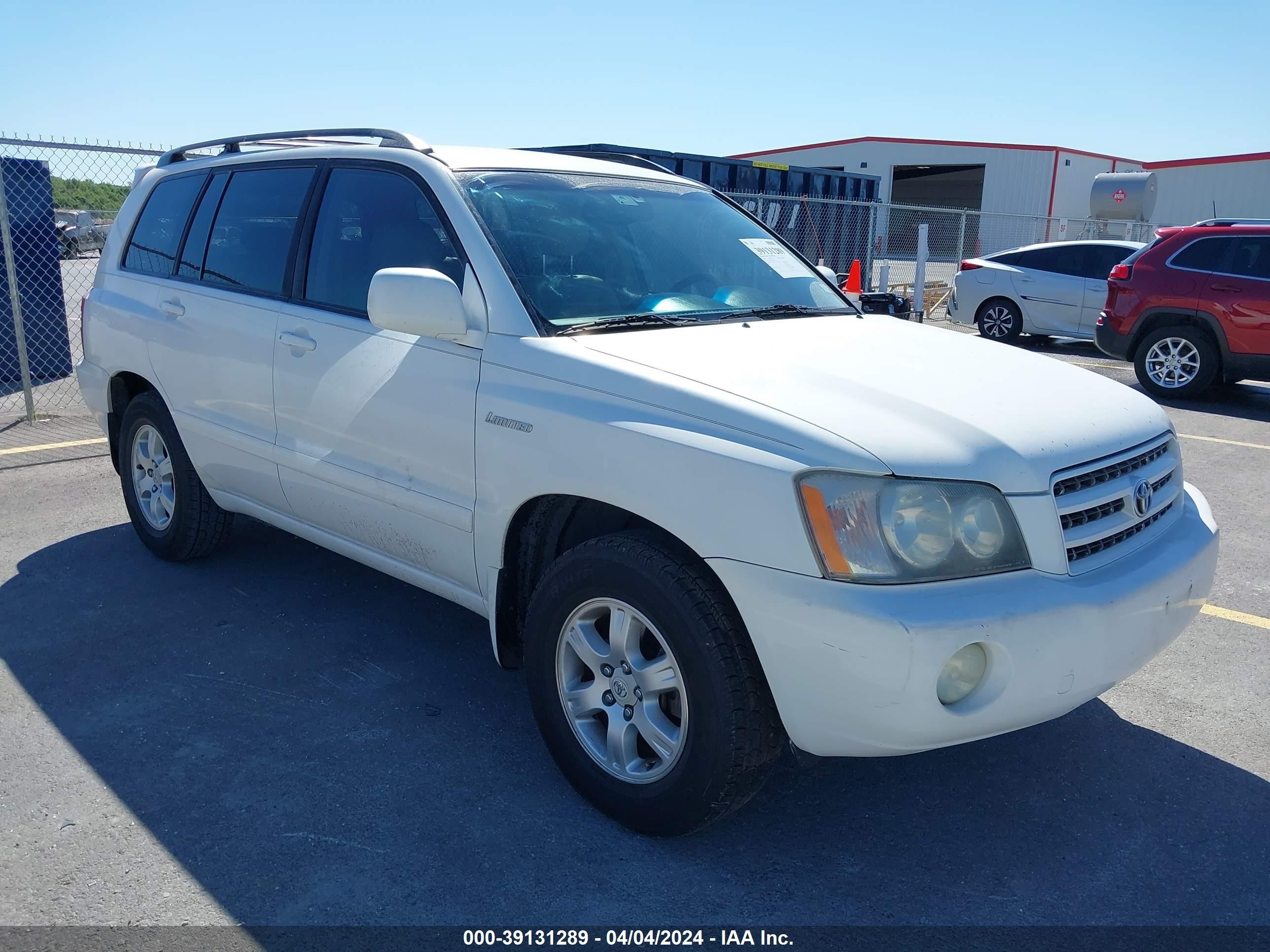 TOYOTA HIGHLANDER 2003 jtegf21ax30110621