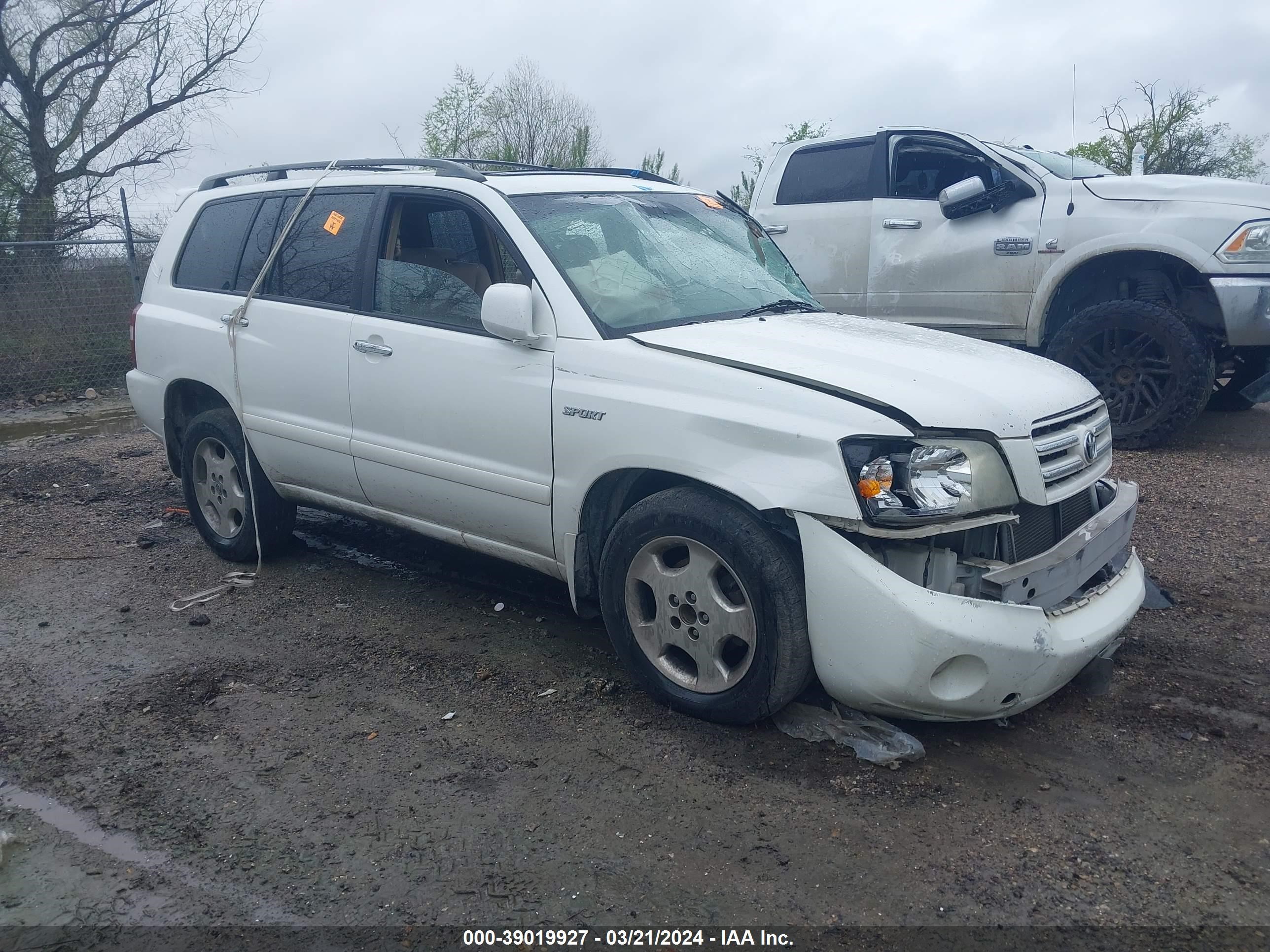 TOYOTA HIGHLANDER 2007 jtegp21a070140245