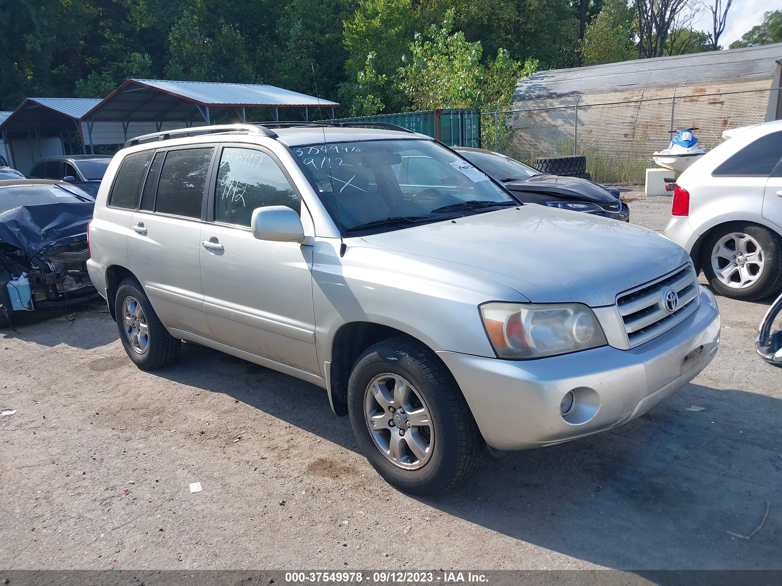 TOYOTA HIGHLANDER 2005 jtegp21a450062906