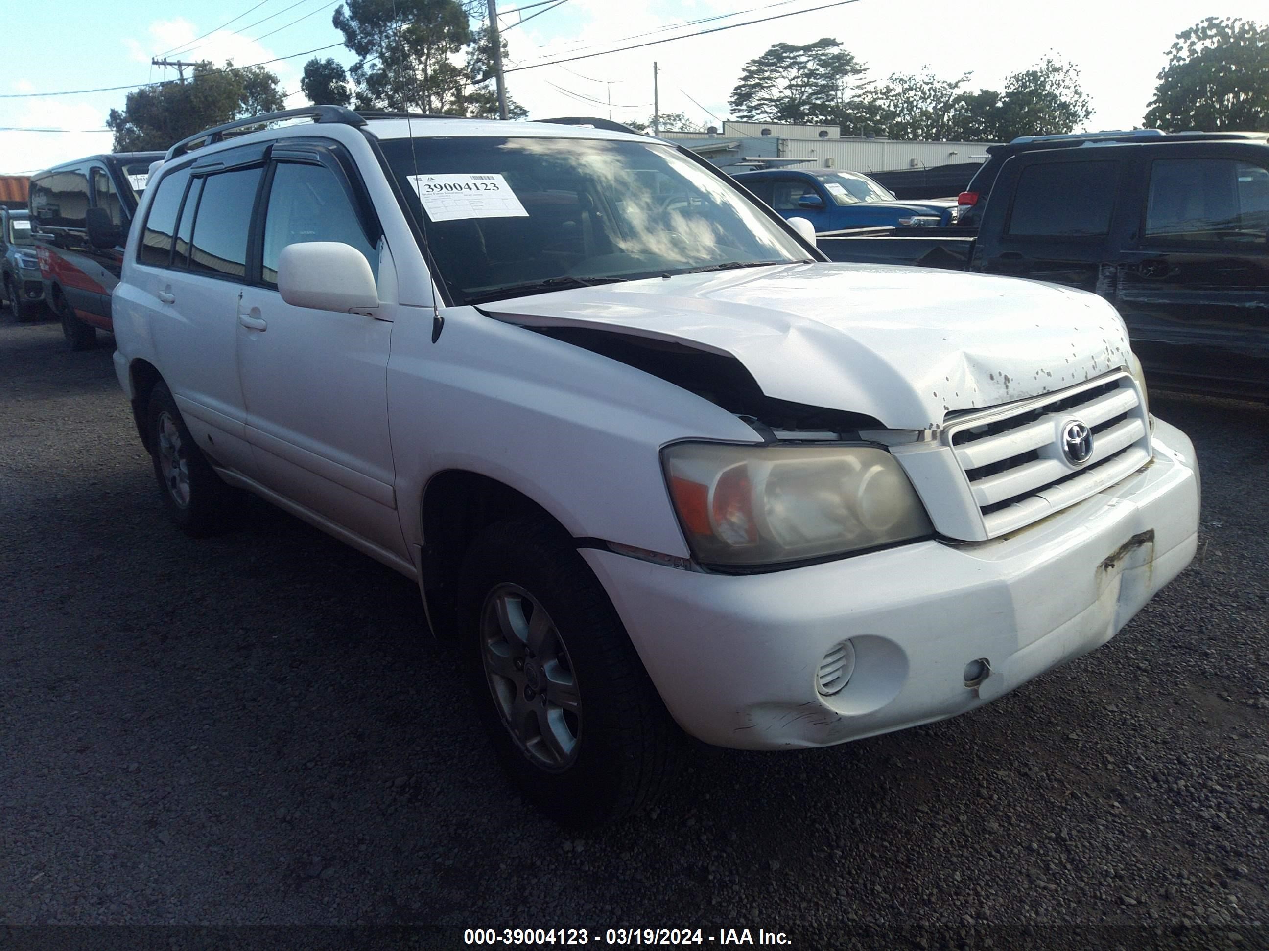 TOYOTA HIGHLANDER 2007 jtegp21a470126770