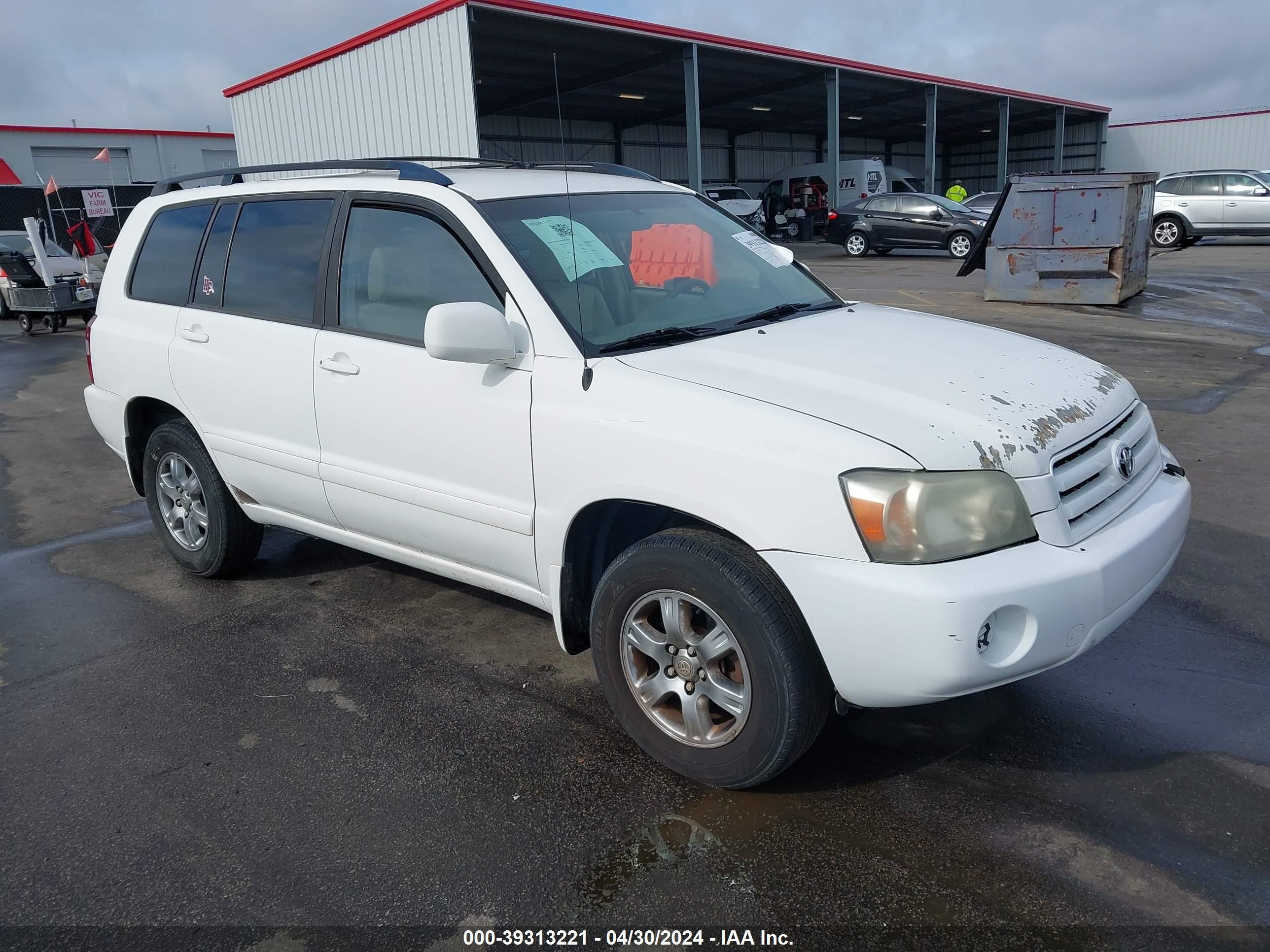 TOYOTA HIGHLANDER 2005 jtegp21a550072554