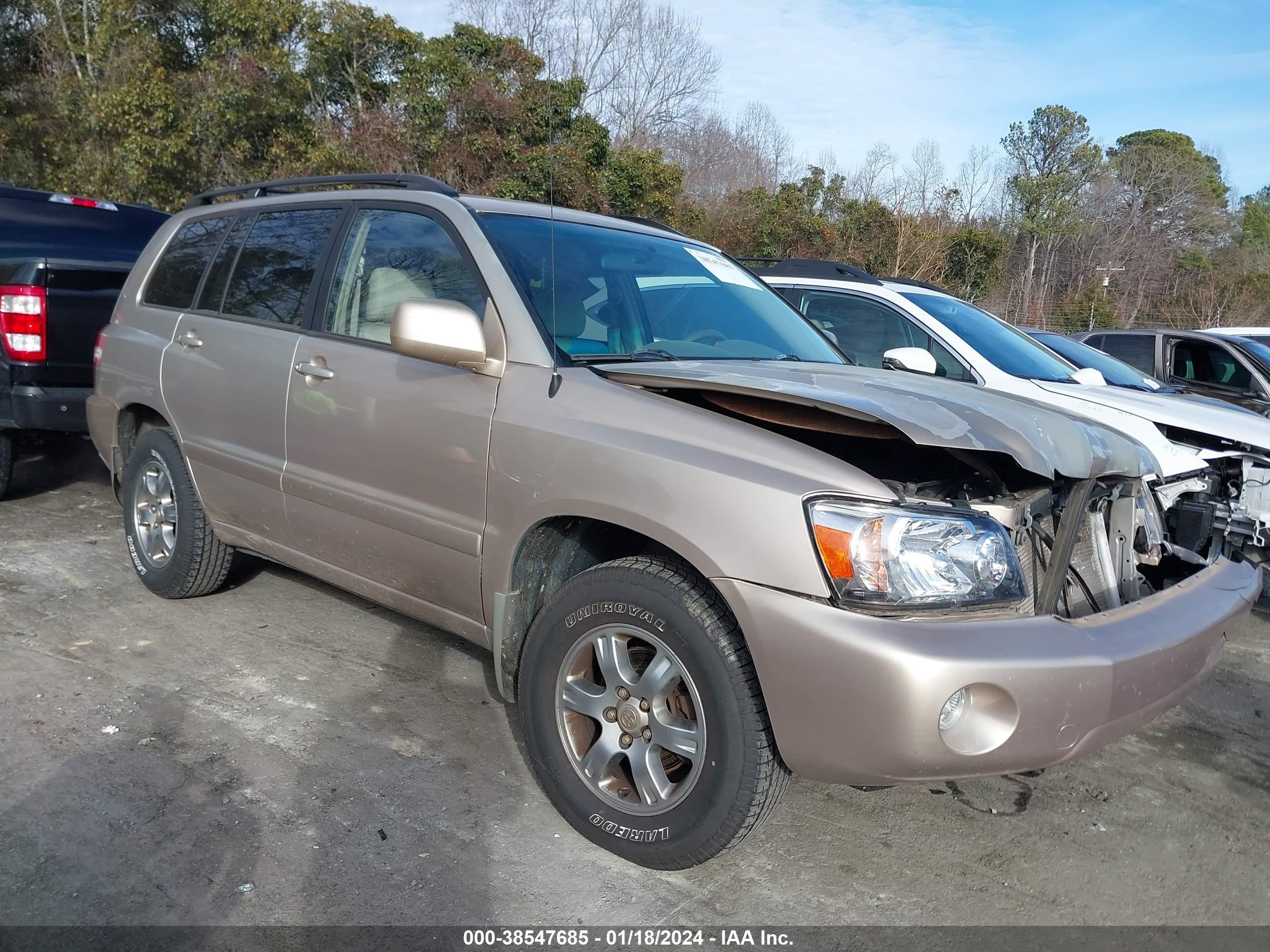 TOYOTA HIGHLANDER 2006 jtegp21a860109677