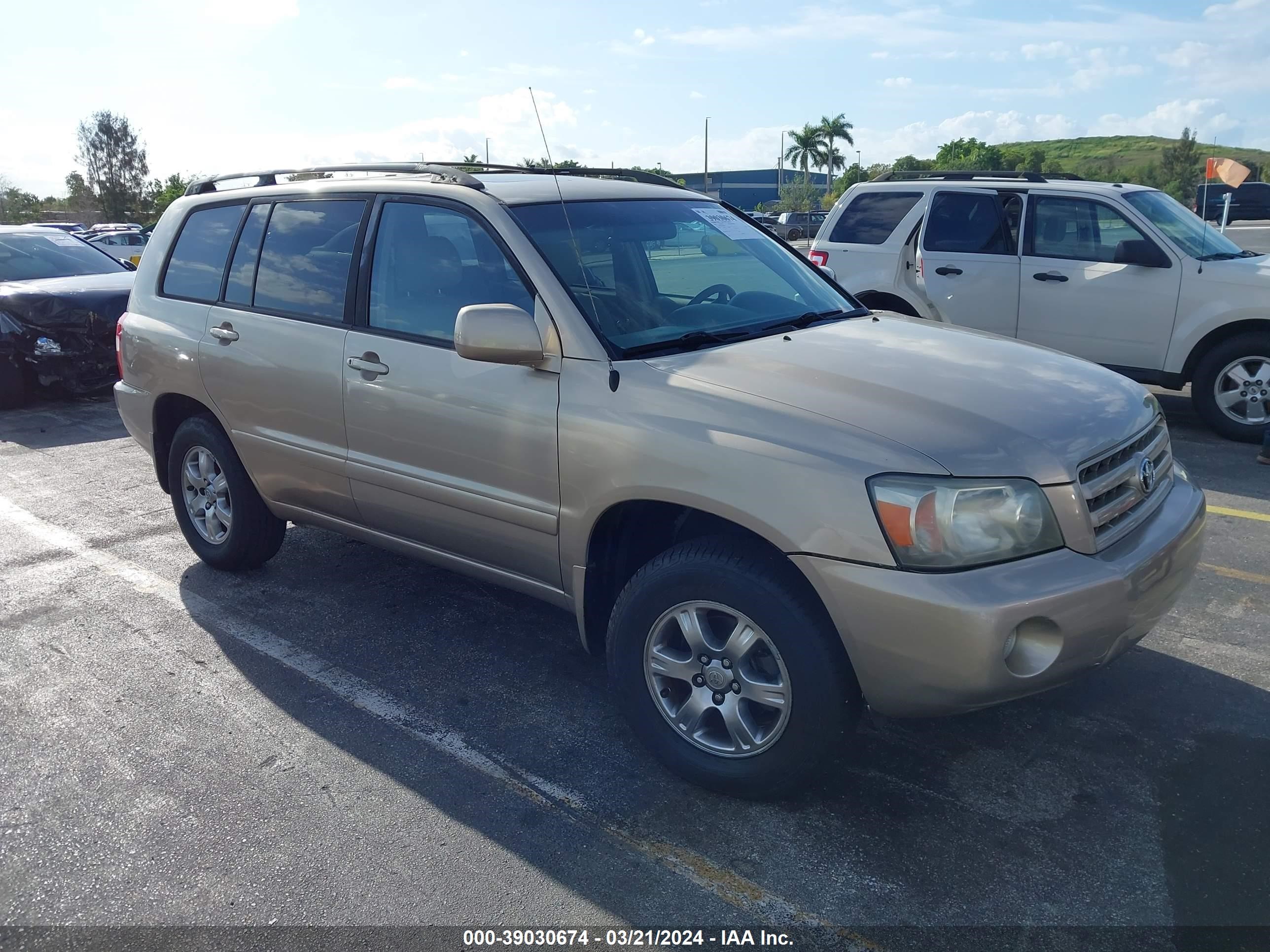 TOYOTA HIGHLANDER 2006 jtegp21a960119067