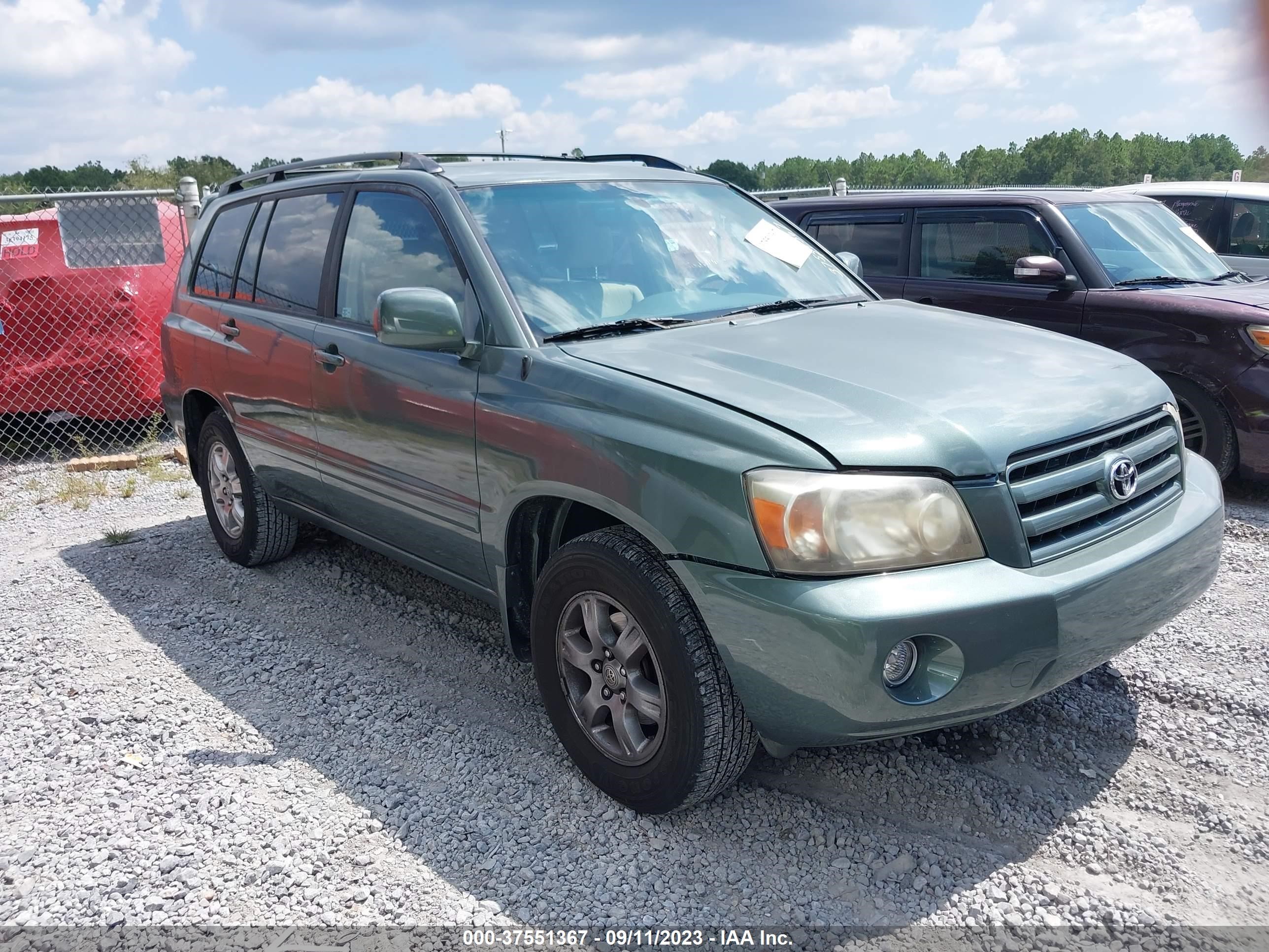 TOYOTA HIGHLANDER 2007 jtegp21a970129969