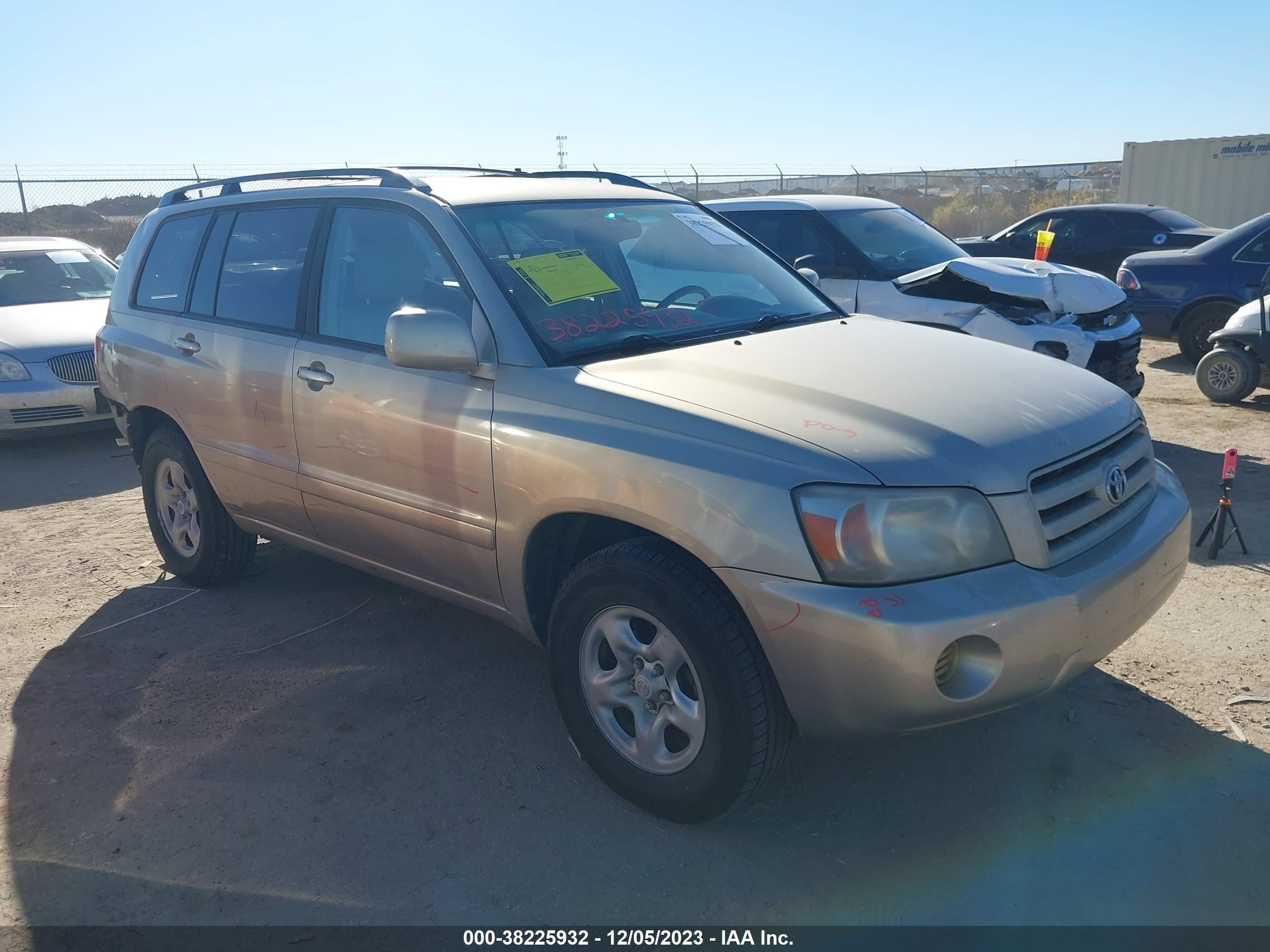 TOYOTA HIGHLANDER 2005 jtegp21ax50068242