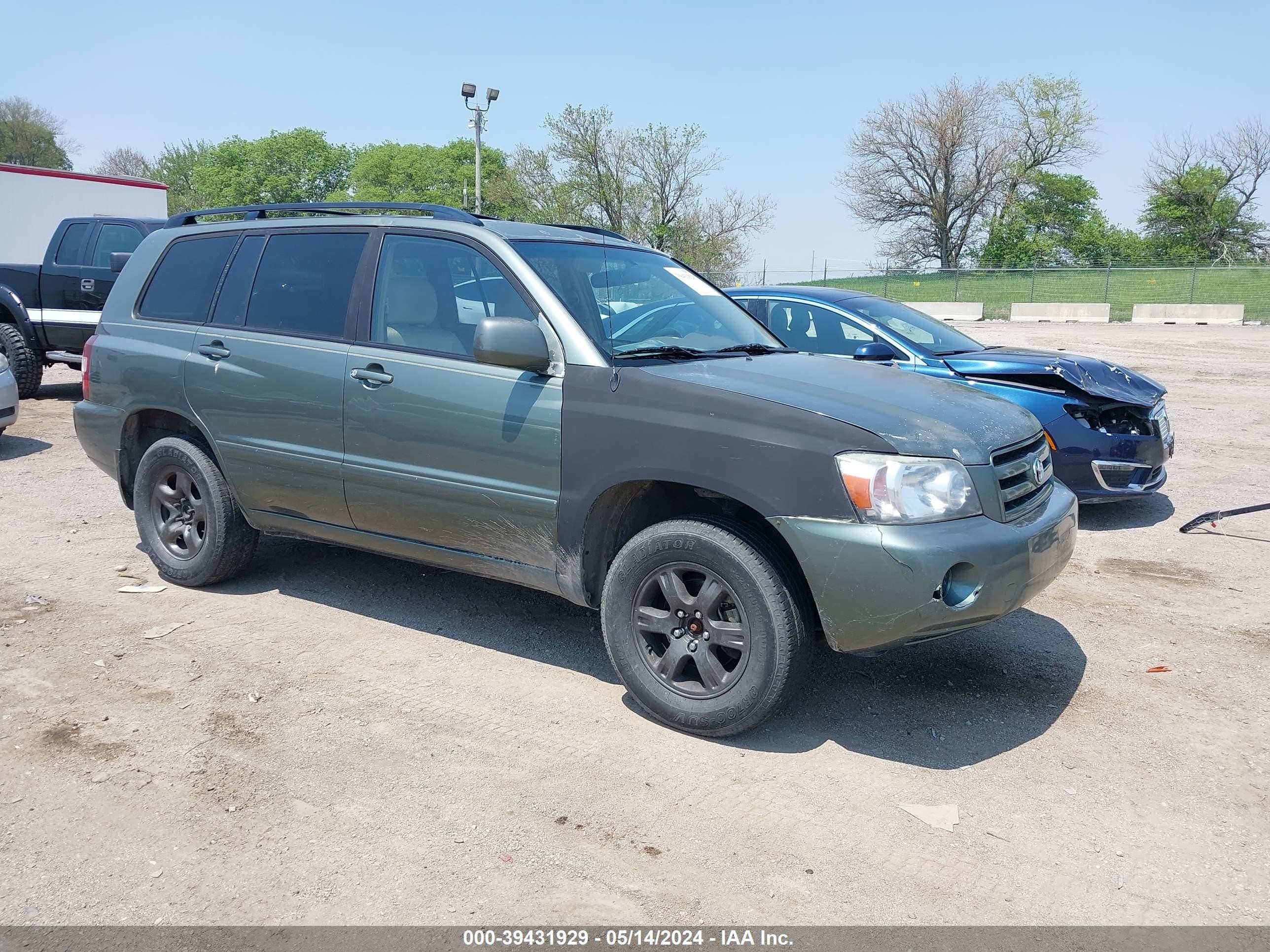 TOYOTA HIGHLANDER 2005 jtegp21ax50077135