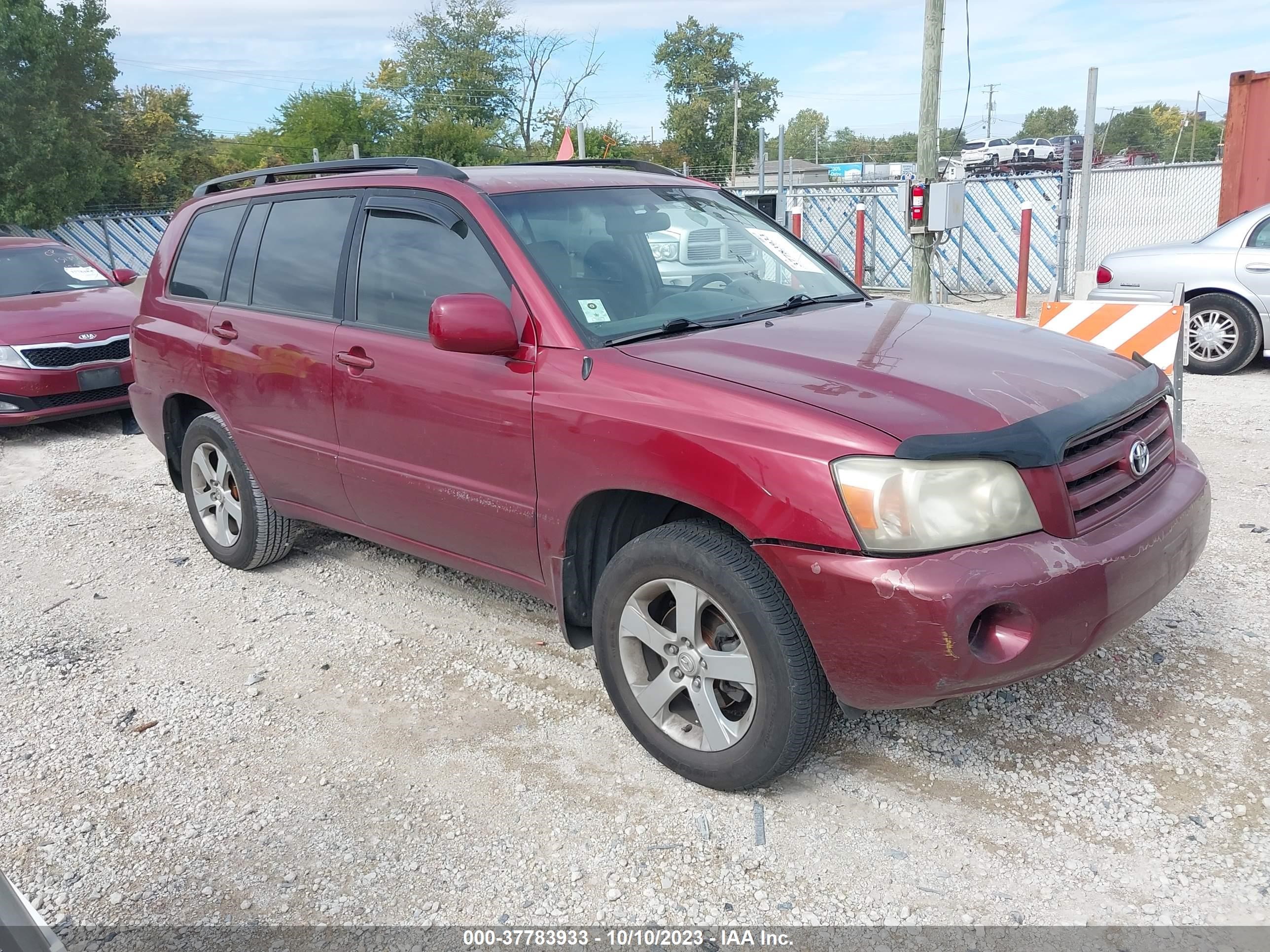 TOYOTA HIGHLANDER 2005 jtehd21a050033397