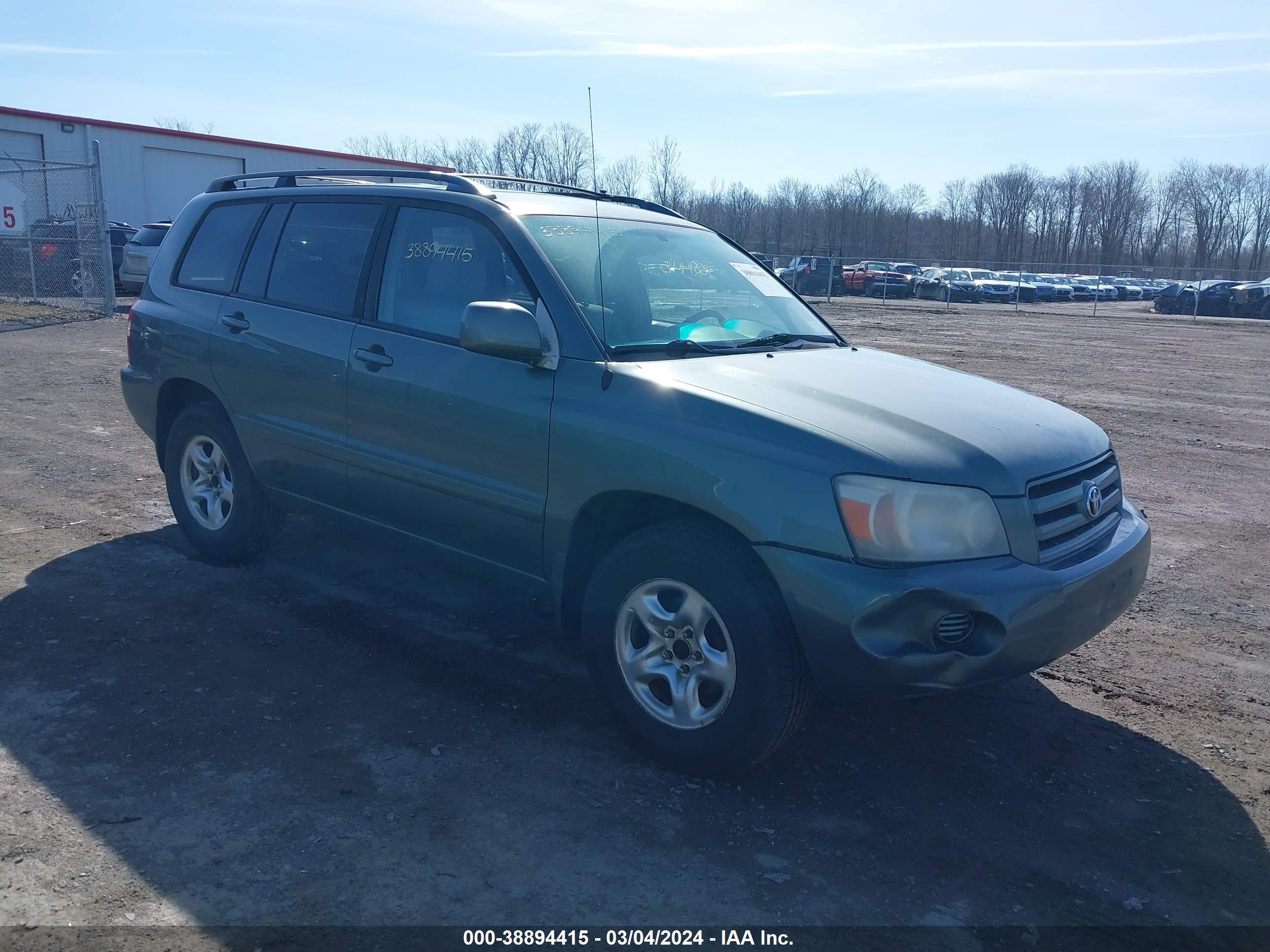 TOYOTA HIGHLANDER 2006 jtehd21a060042229