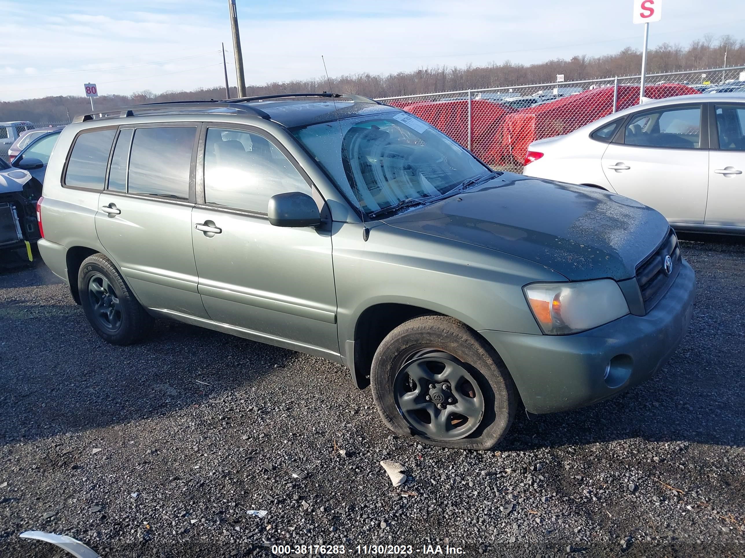 TOYOTA HIGHLANDER 2005 jtehd21a550039440