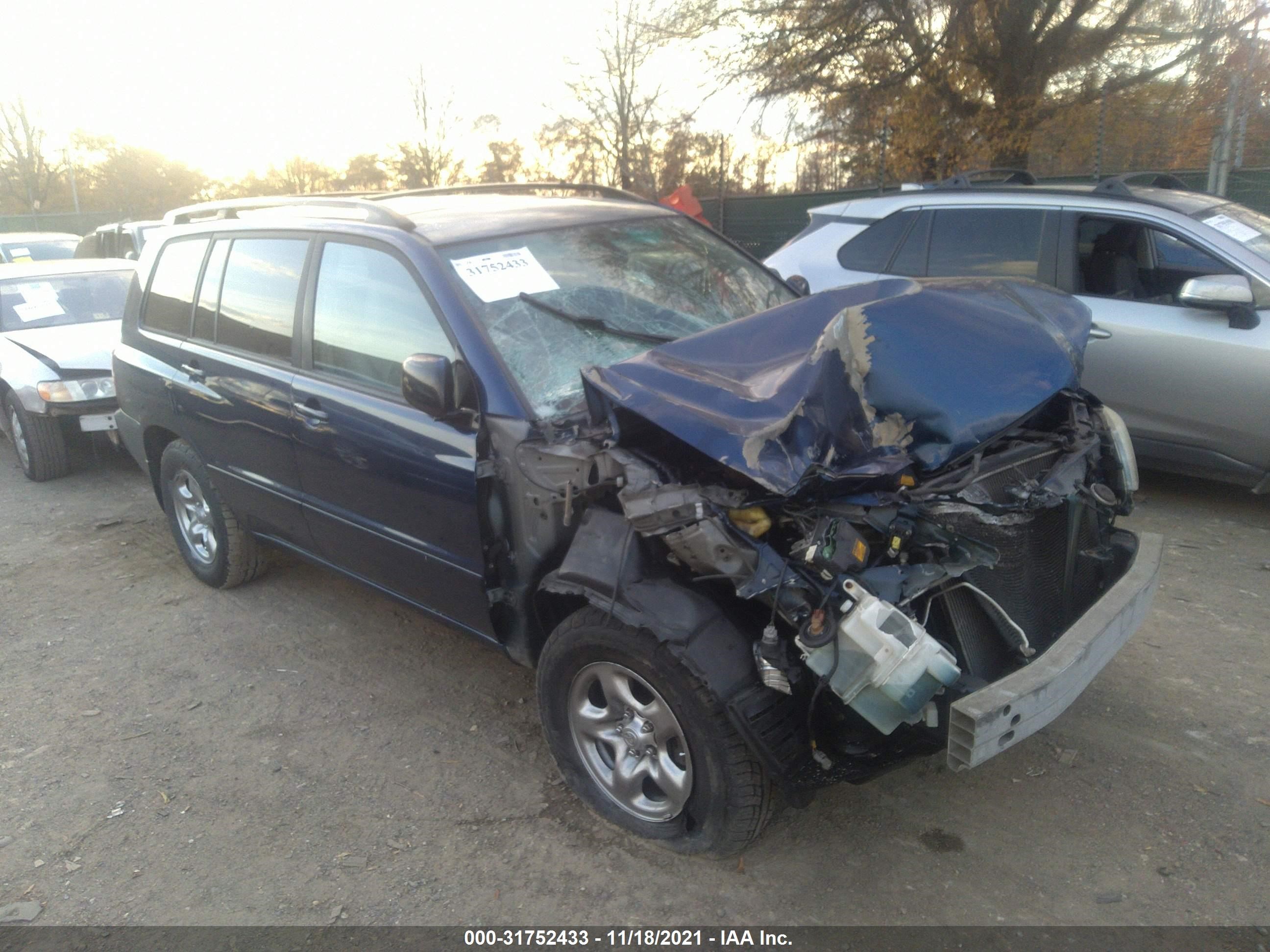 TOYOTA HIGHLANDER 2006 jtehd21a560041304