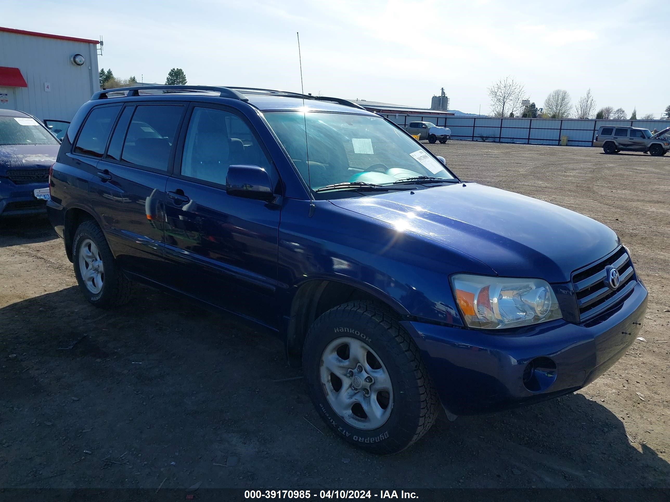 TOYOTA HIGHLANDER 2004 jtehd21a740029751