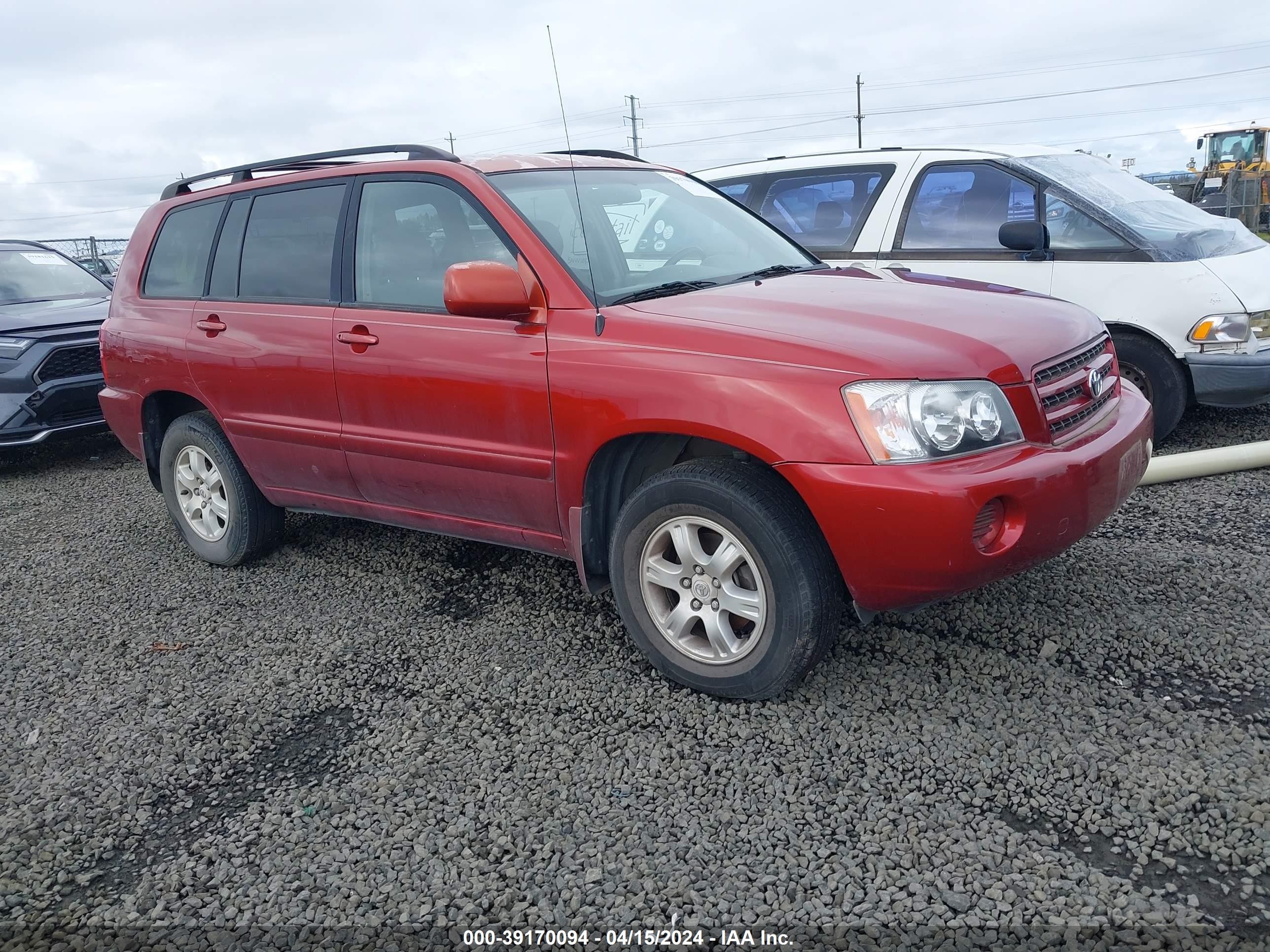 TOYOTA HIGHLANDER 2003 jtehd21a830022483