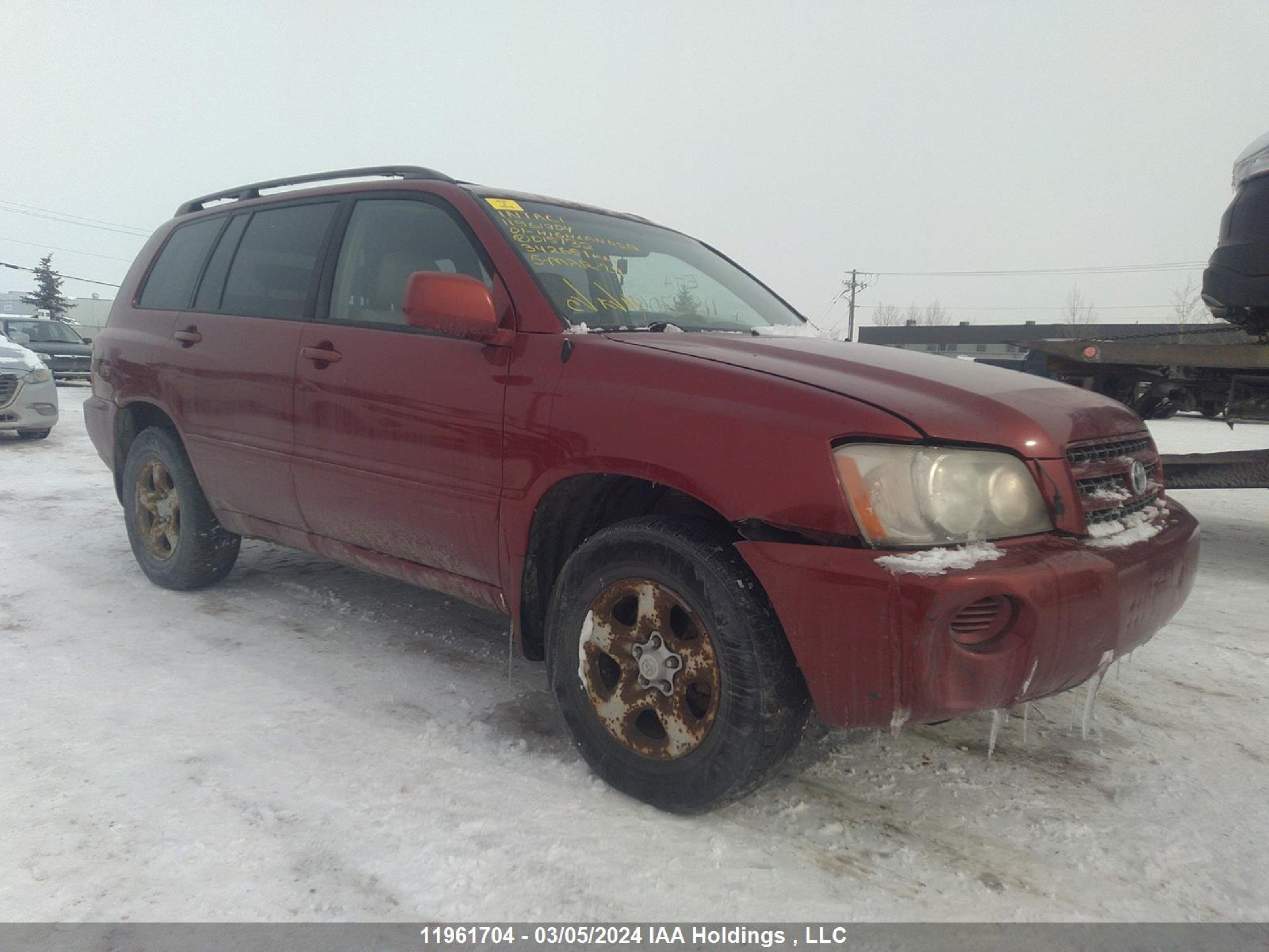 TOYOTA HIGHLANDER 2001 jtehf21a010015132