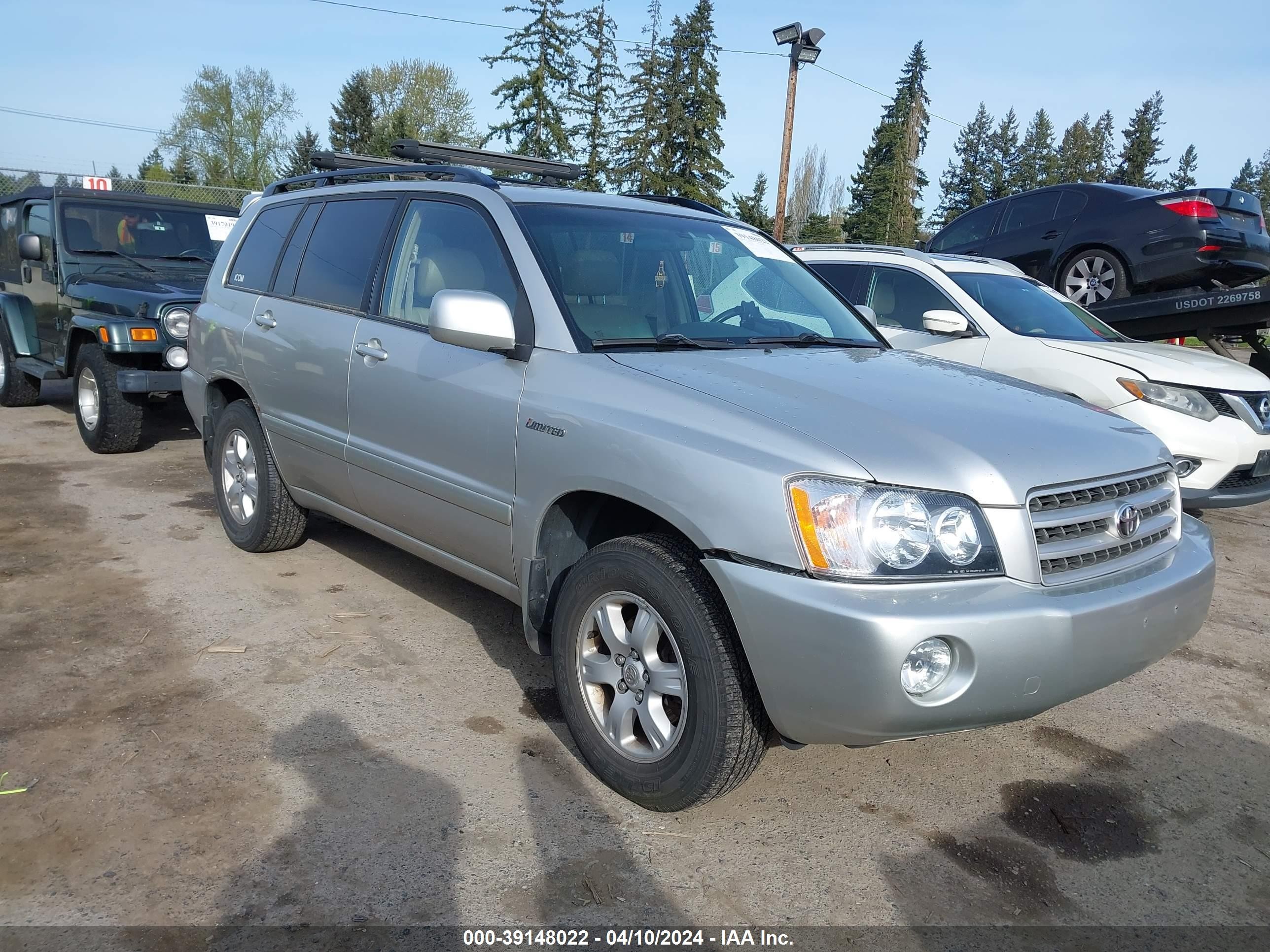 TOYOTA HIGHLANDER 2001 jtehf21a010039981