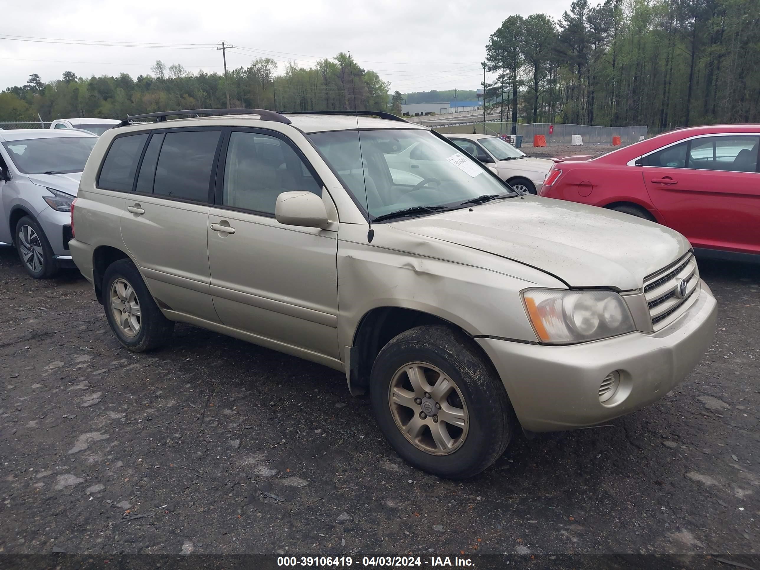 TOYOTA HIGHLANDER 2003 jtehf21a030145205