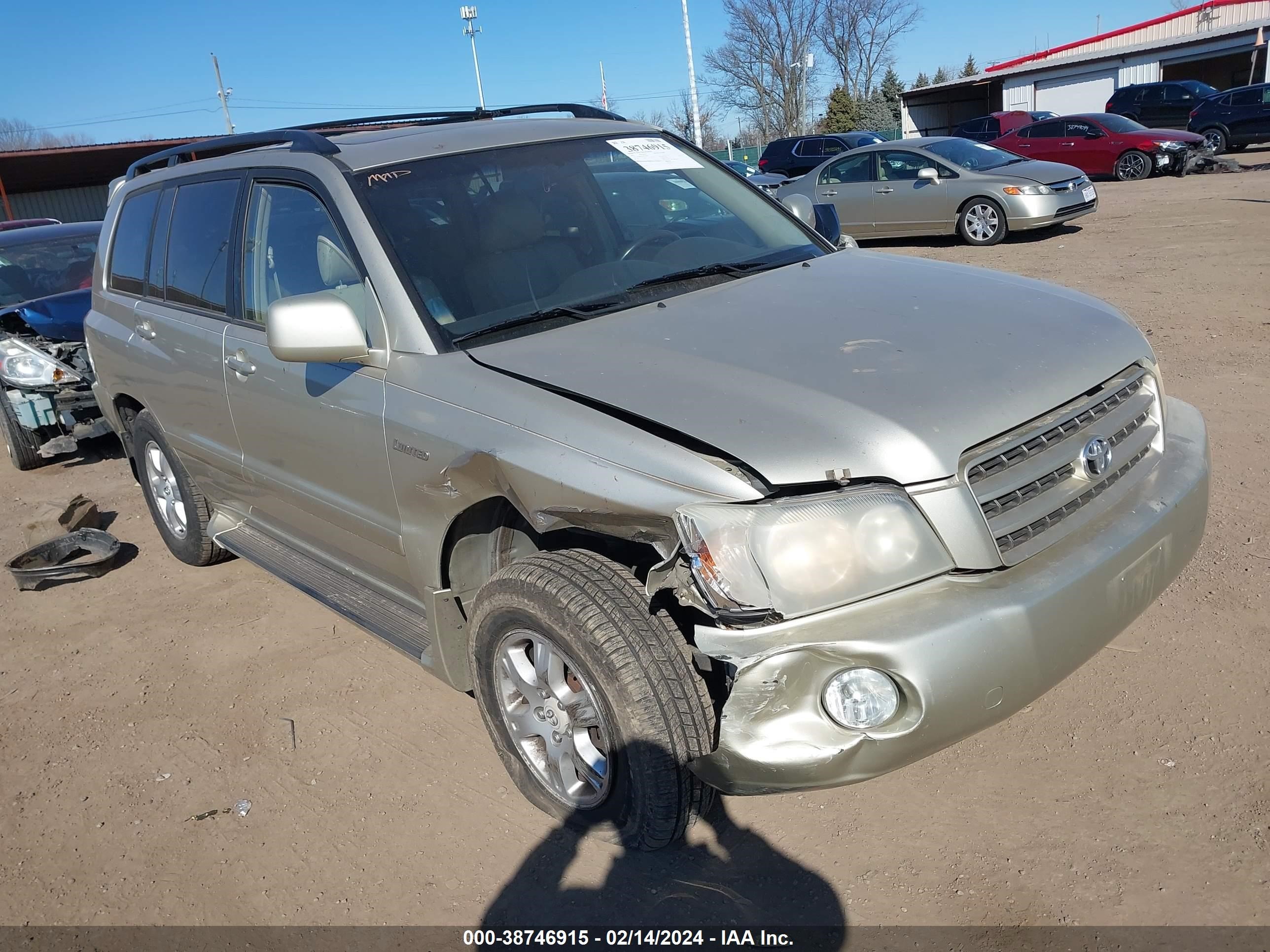 TOYOTA HIGHLANDER 2003 jtehf21a130107384