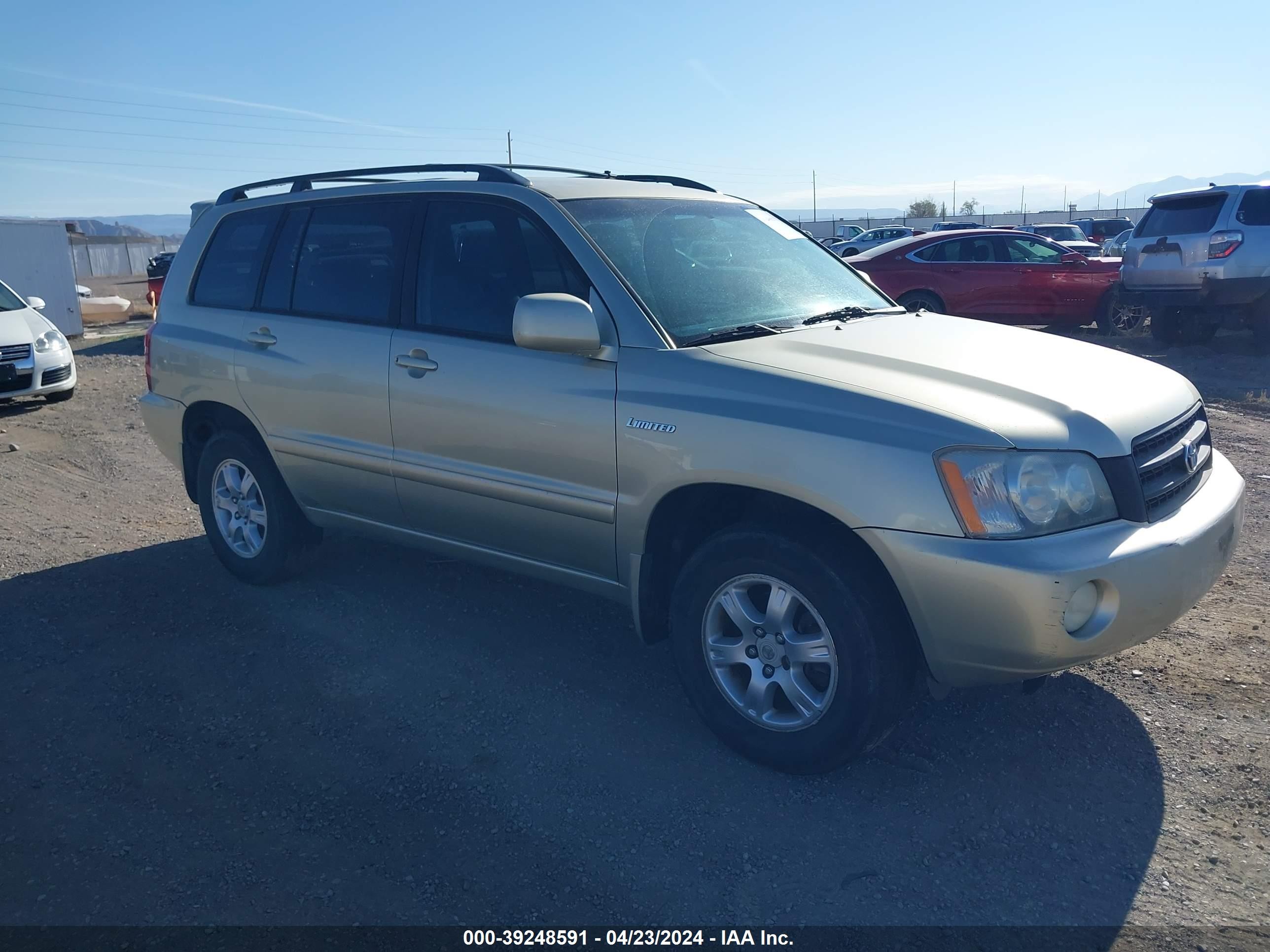 TOYOTA HIGHLANDER 2003 jtehf21a130122757