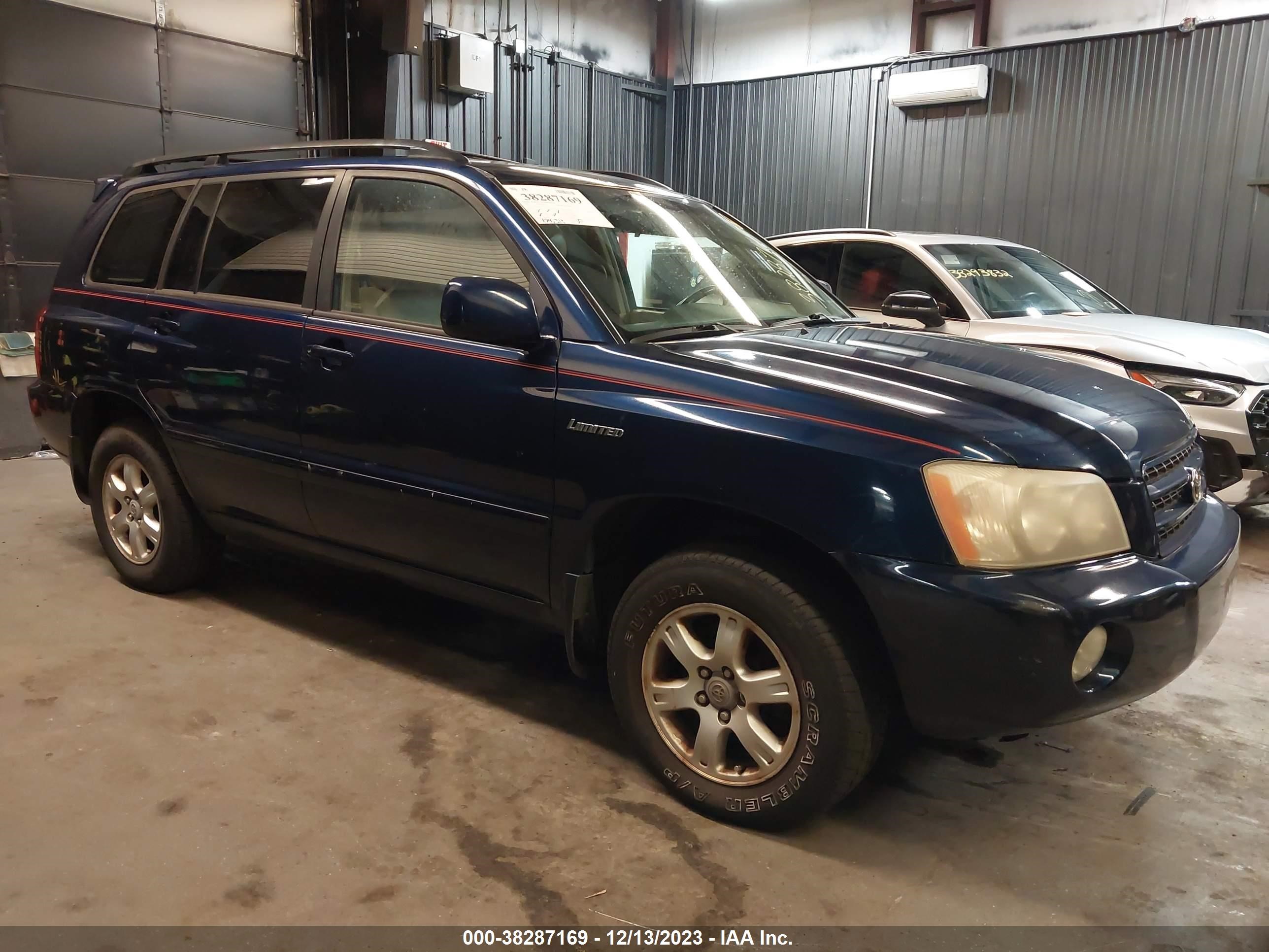 TOYOTA HIGHLANDER 2003 jtehf21a130139235