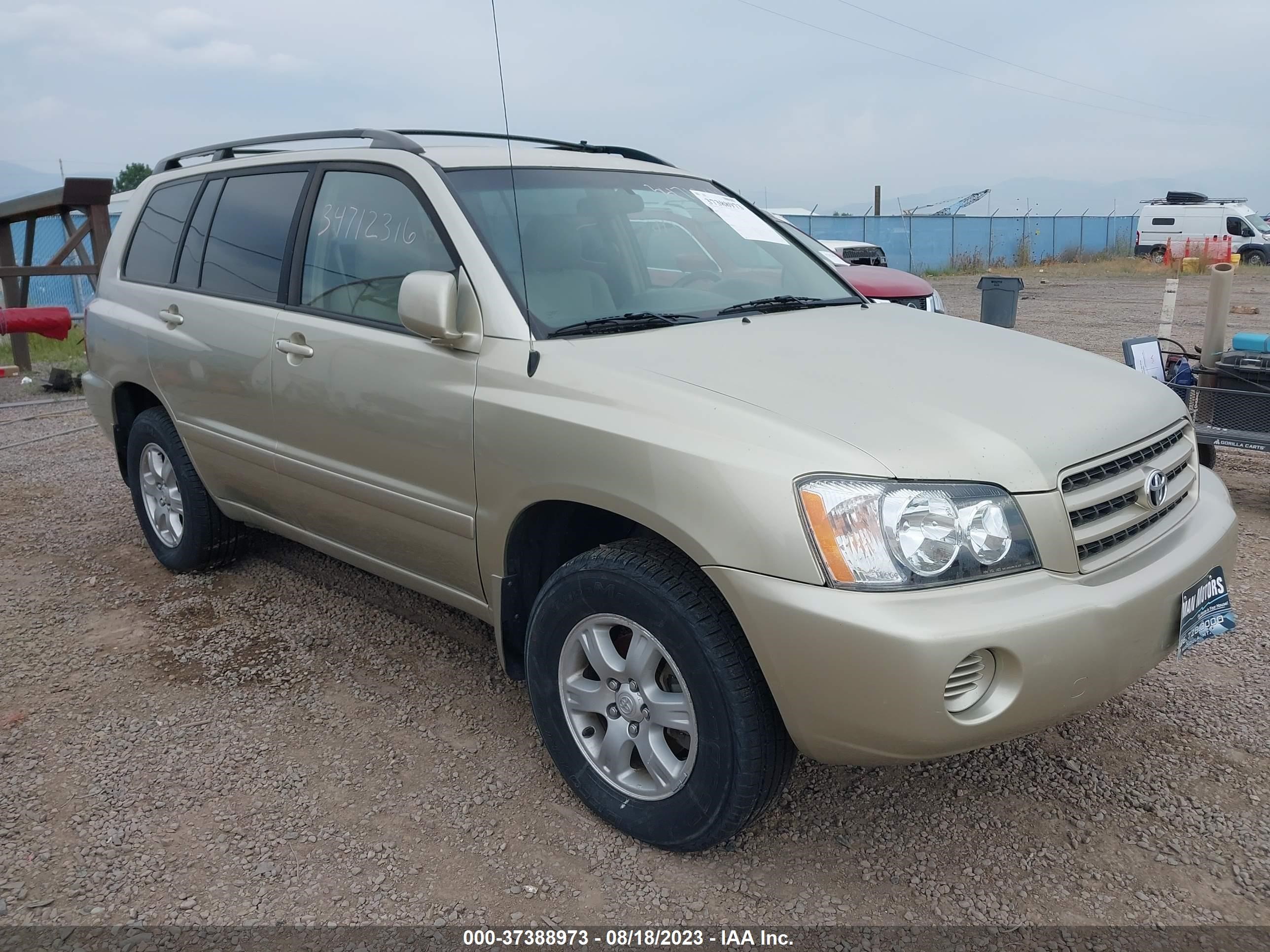 TOYOTA HIGHLANDER 2001 jtehf21a210011471