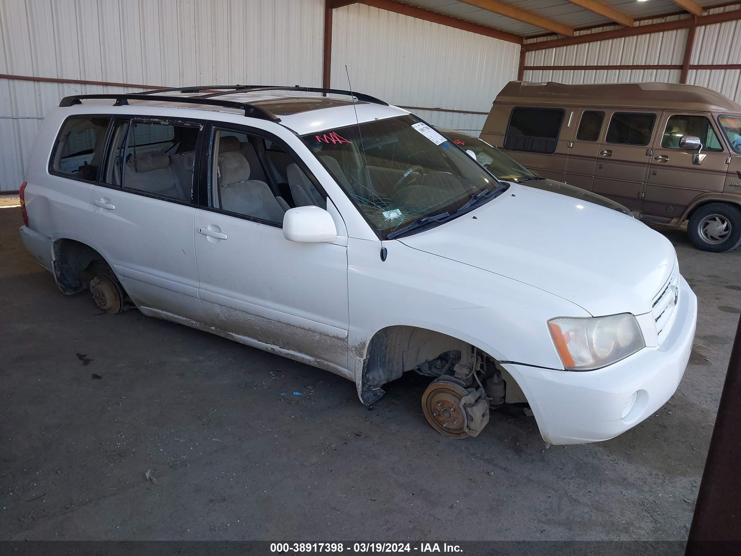 TOYOTA HIGHLANDER 2001 jtehf21a410013982