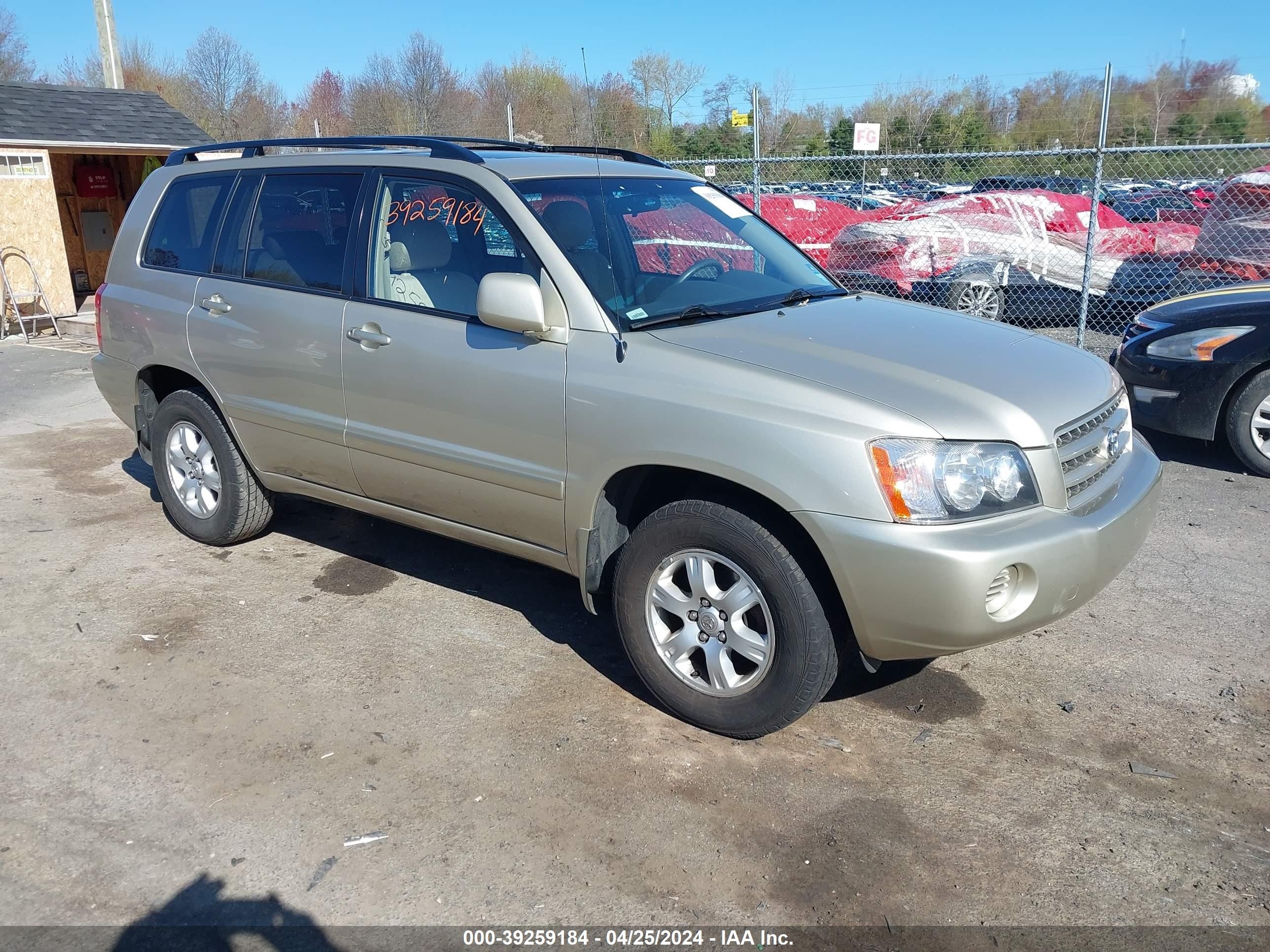 TOYOTA HIGHLANDER 2002 jtehf21a520072363