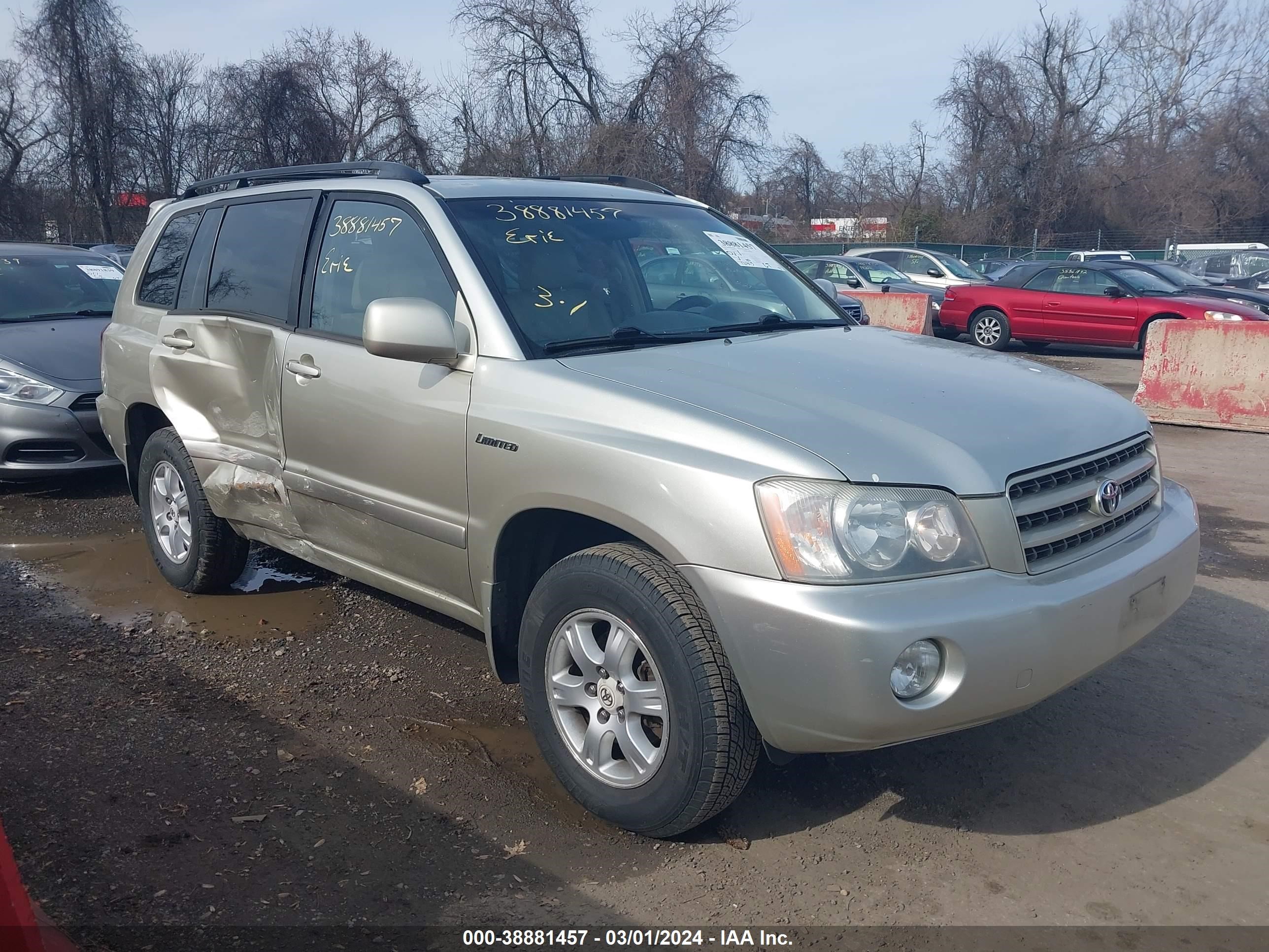 TOYOTA HIGHLANDER 2003 jtehf21a630136833