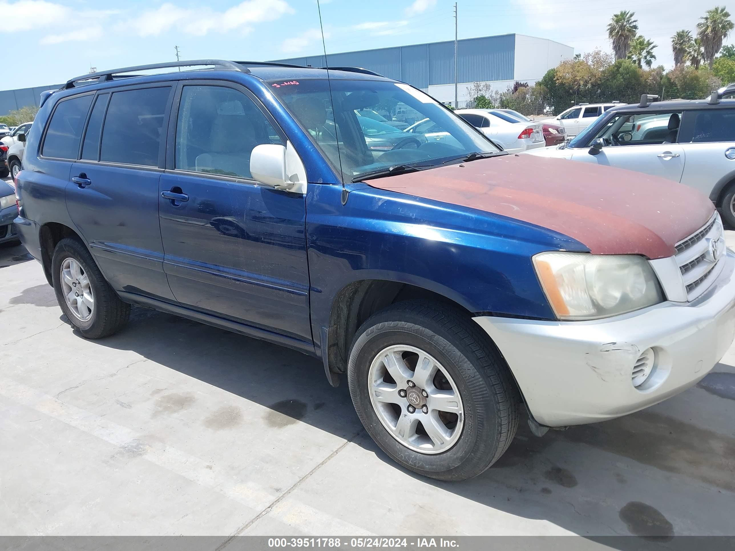 TOYOTA HIGHLANDER 2003 jtehf21a630136993