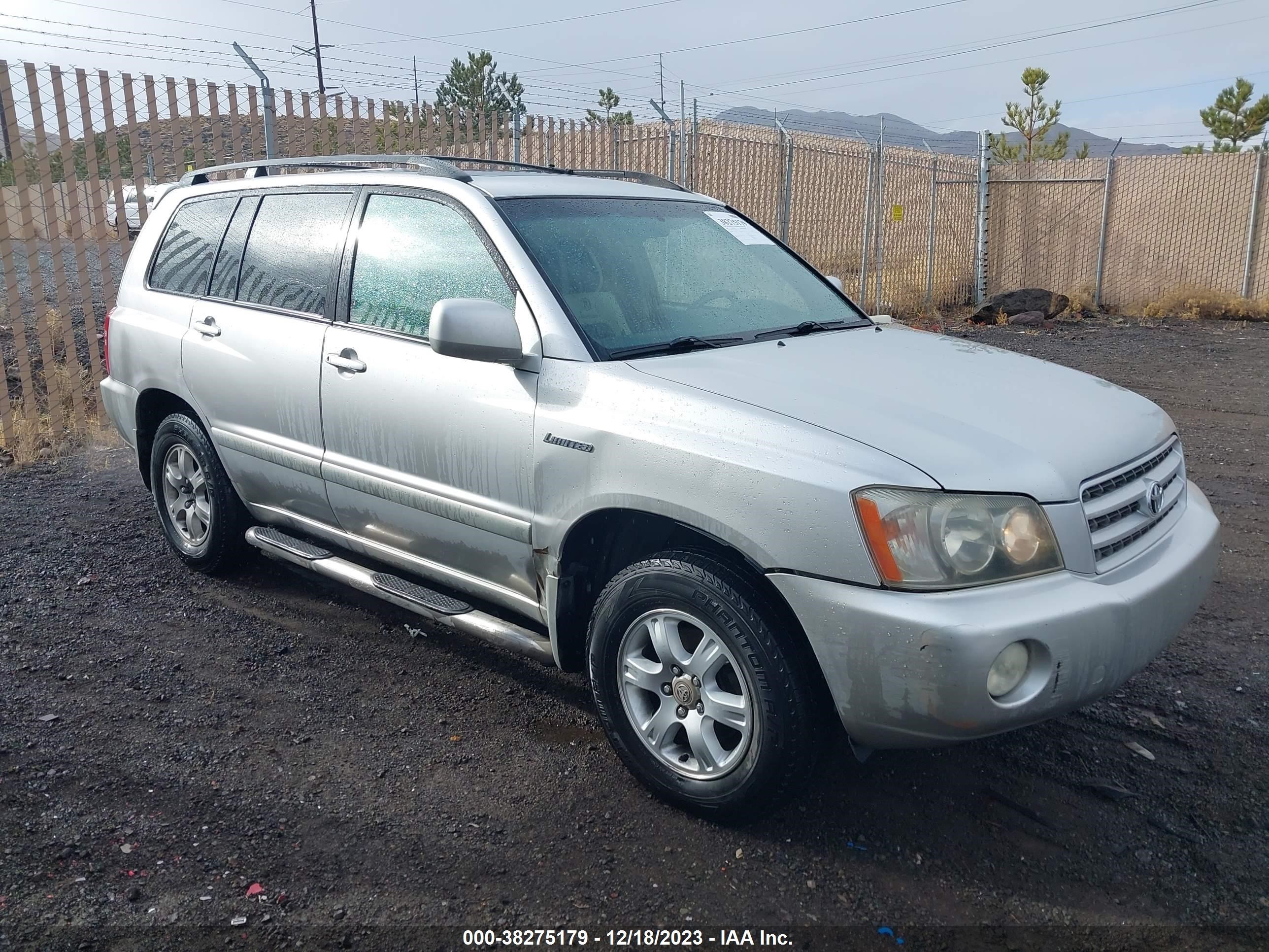 TOYOTA HIGHLANDER 2001 jtehf21a710032316