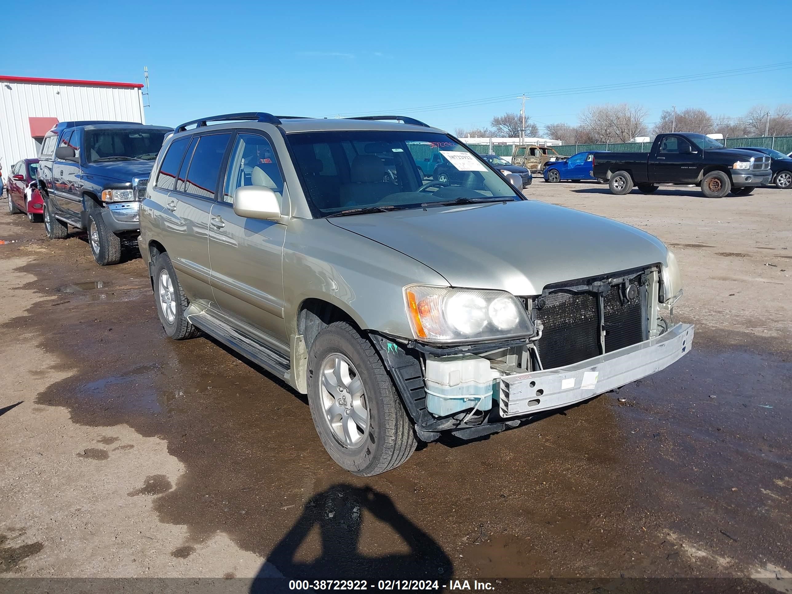 TOYOTA HIGHLANDER 2003 jtehf21a730122746