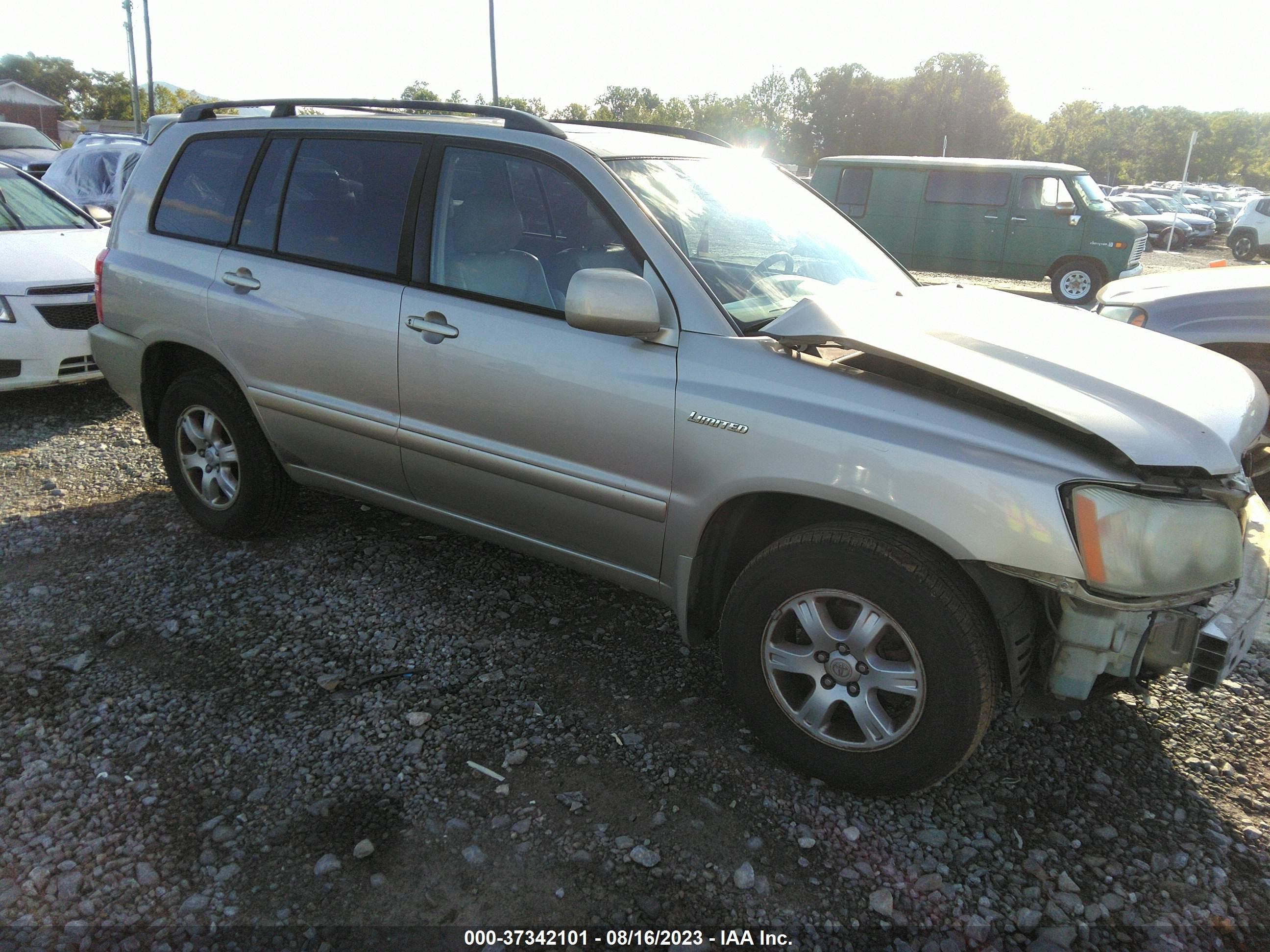 TOYOTA HIGHLANDER 2002 jtehf21a820076875